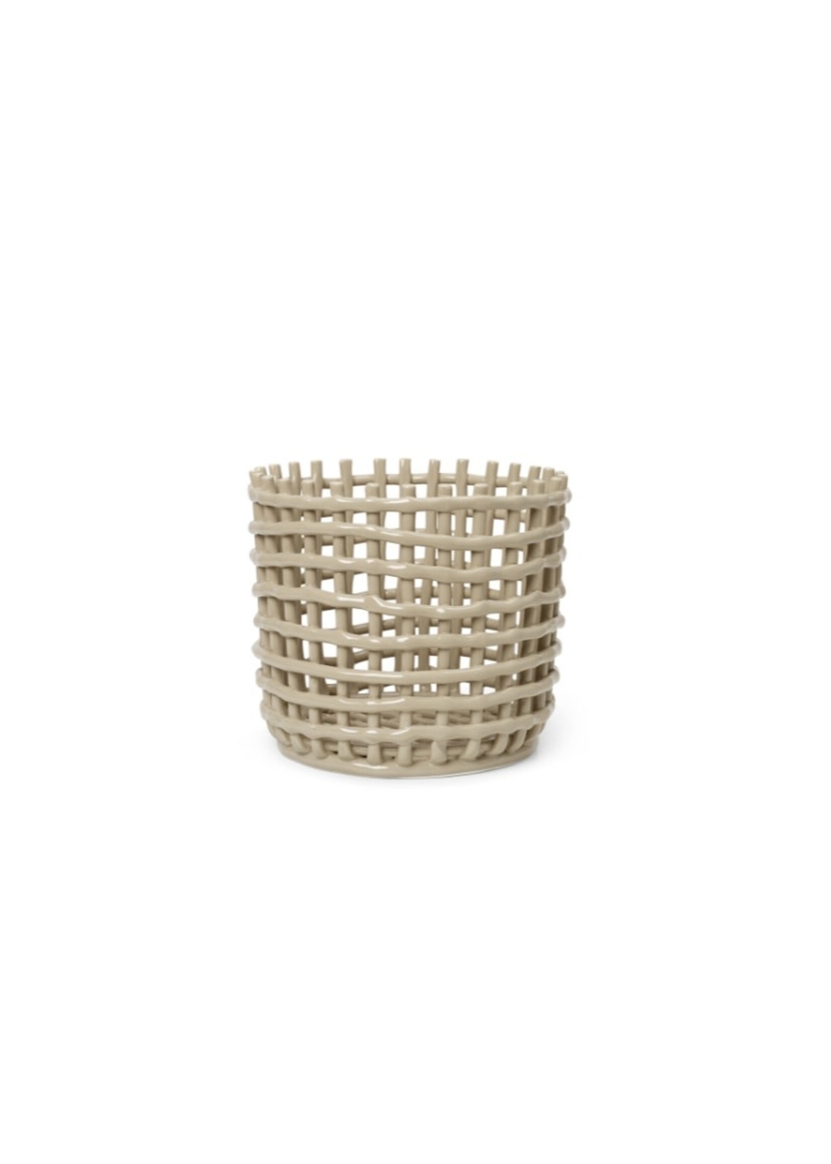 Ferm Living Ceramic Basket - L - Cashmere