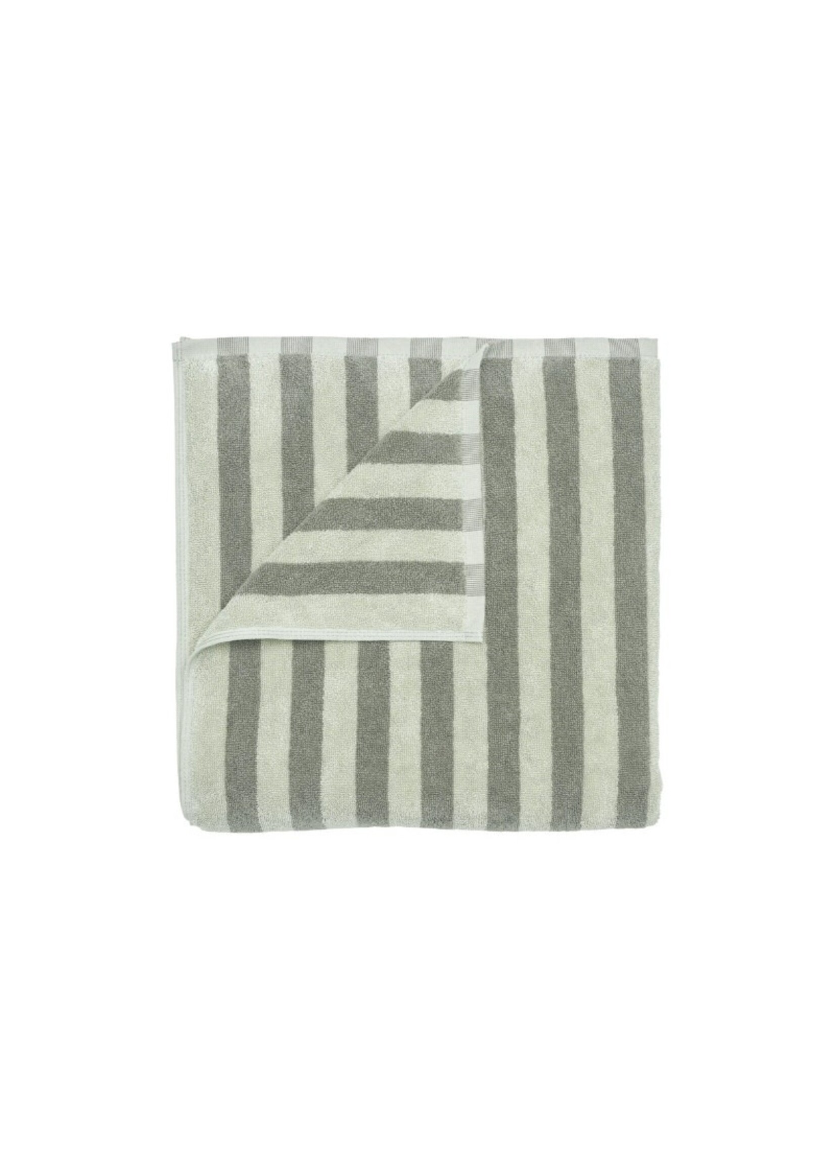 Blomus Arto Bath Towel - Thick Stripe - Desert Sage/Agave Green