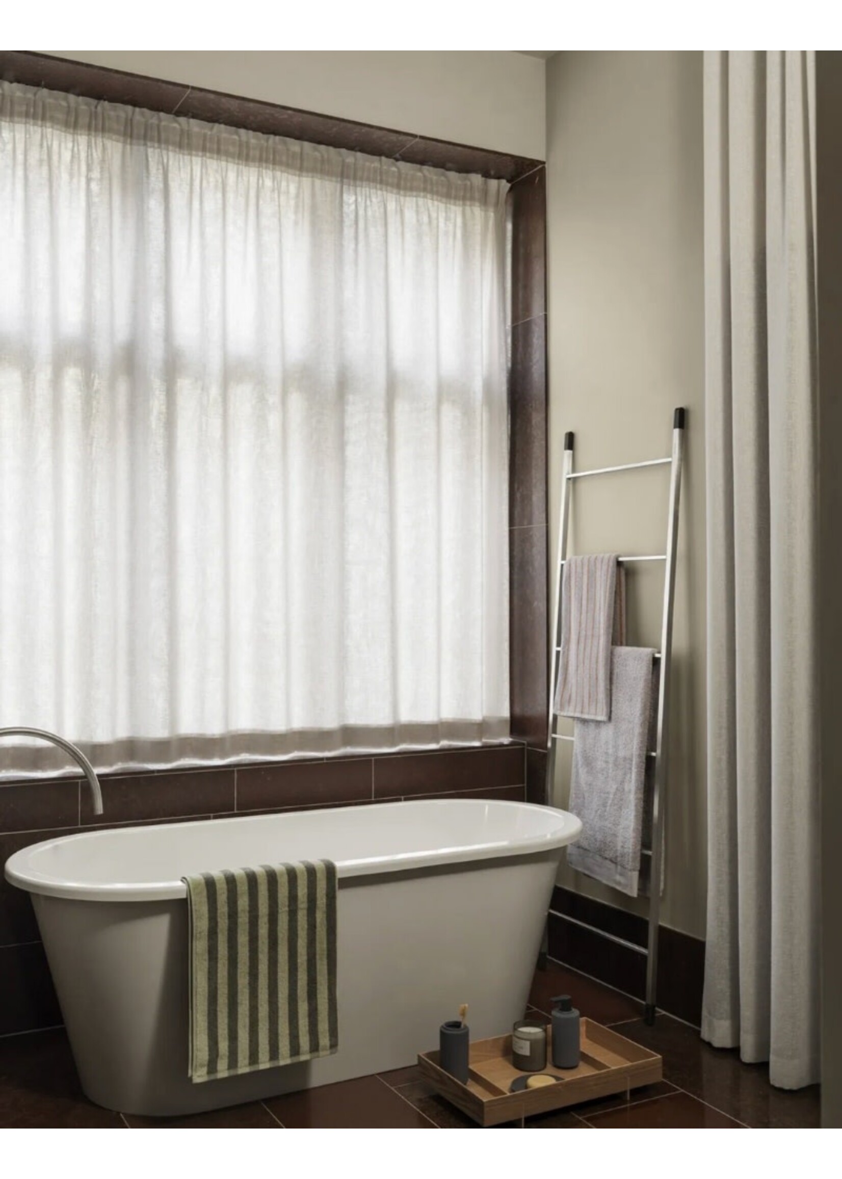Blomus Arto Bath Towel - Thick Stripe - Desert Sage/Agave Green