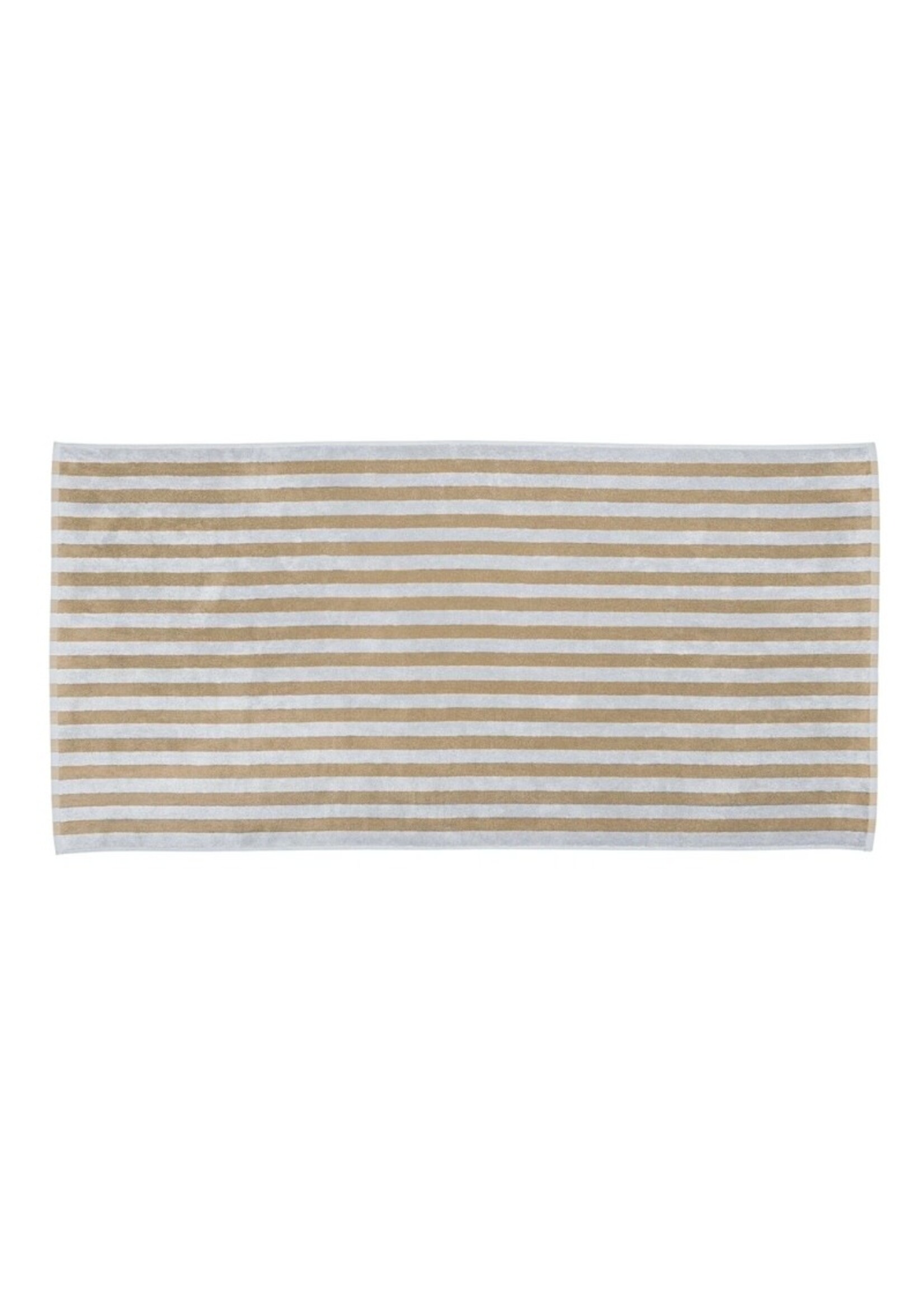 Blomus Arto Bath Towel - Thick Stripe - Micro Chip/Tan