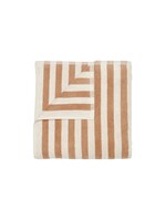 Blomus Arto Bath Towel - Thick Stripe - Moonbeam/Amber Brown