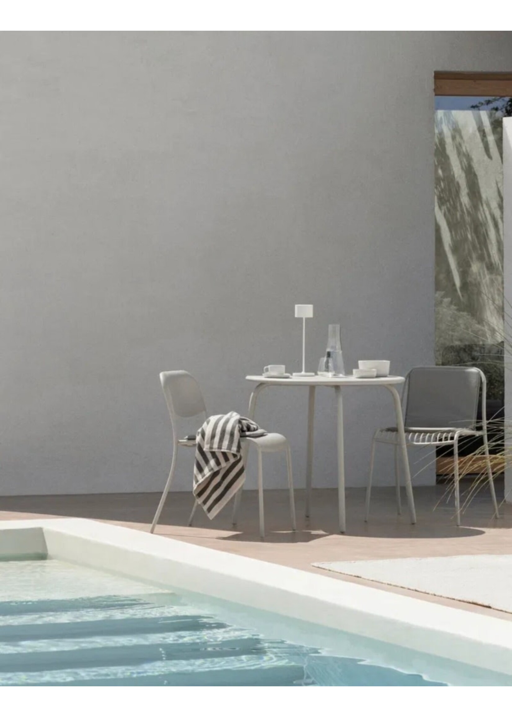 Blomus Arto Bath Towel - Thick Stripe - Moonbeam/Magnet
