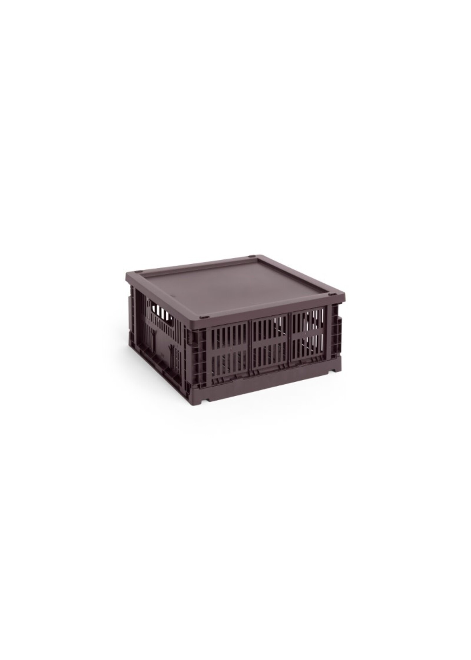 HAY Colour Crate Lid Plastic Square M - Bordeaux