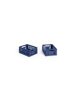 HAY Colour Crate Mini - Set of 2 - Dark Blue
