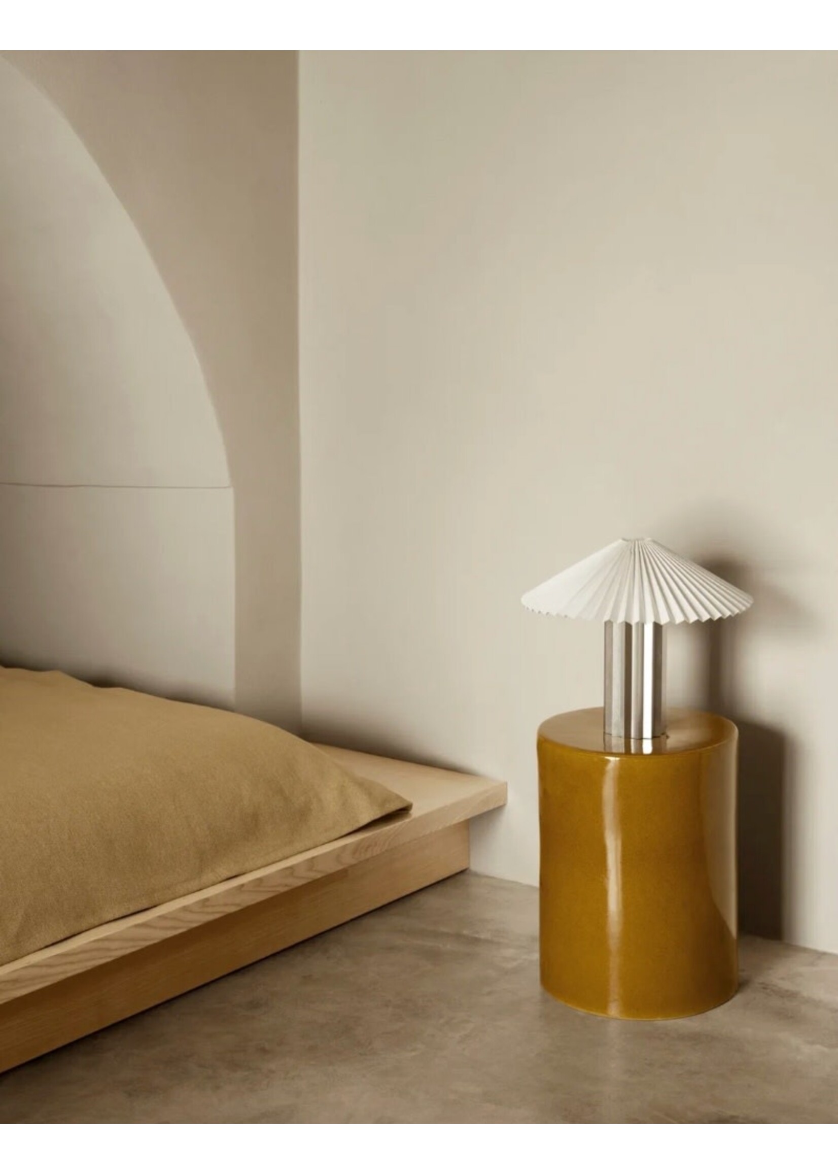 Blomus Toru Ceramic Stool - Cylinder - Indian Tan