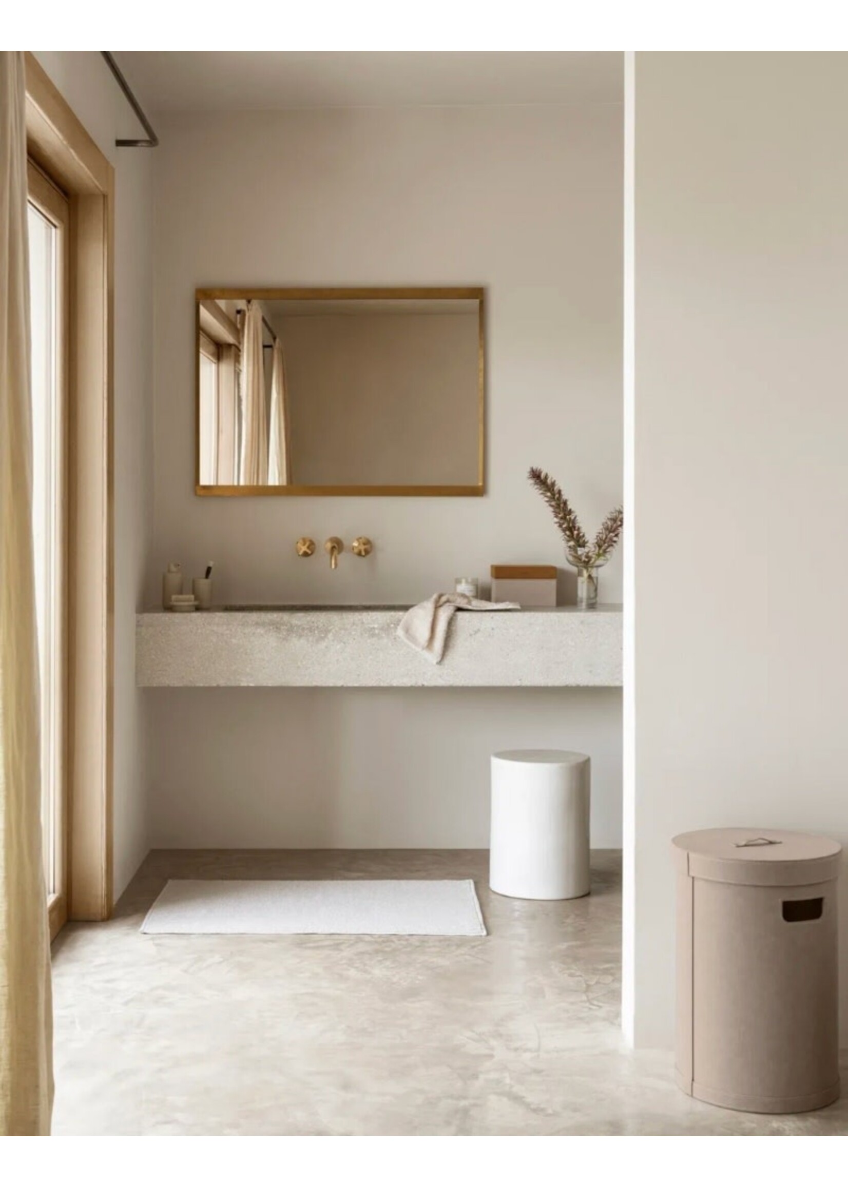 Blomus Toru Ceramic Stool - Cylinder - Lily White
