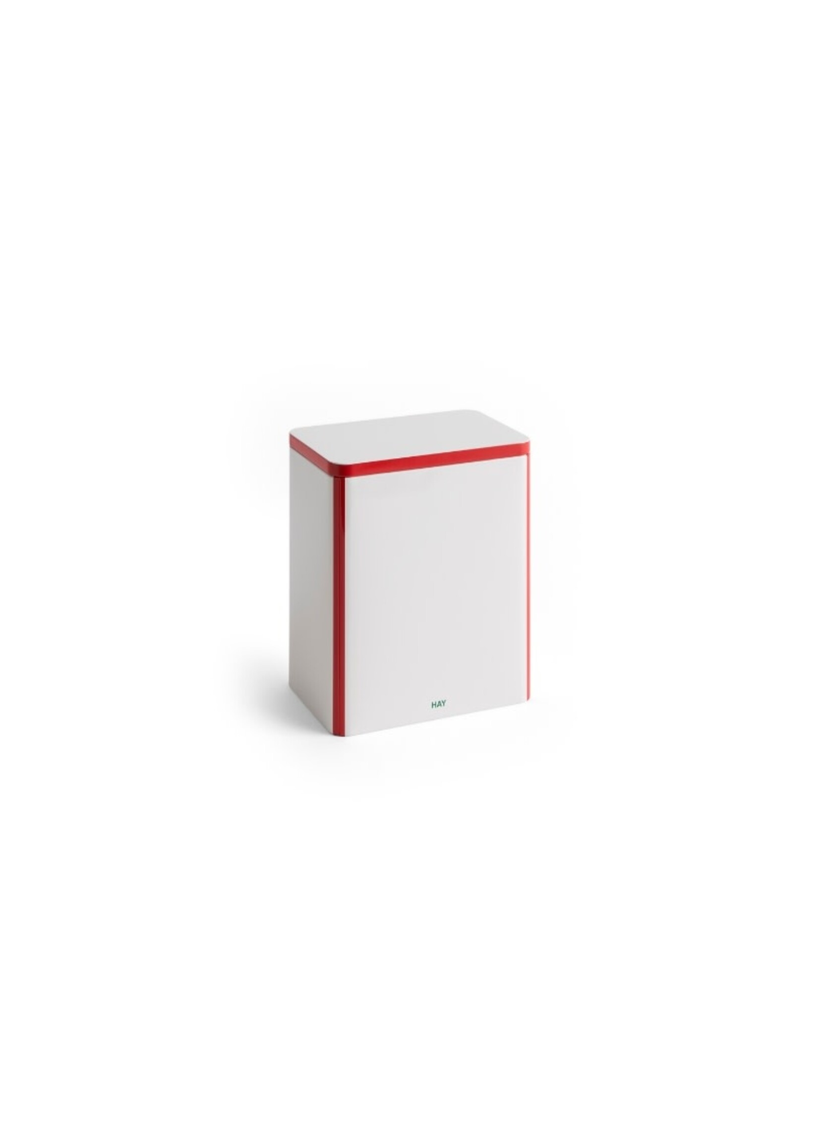 HAY Tin Container L - Off-White/Red