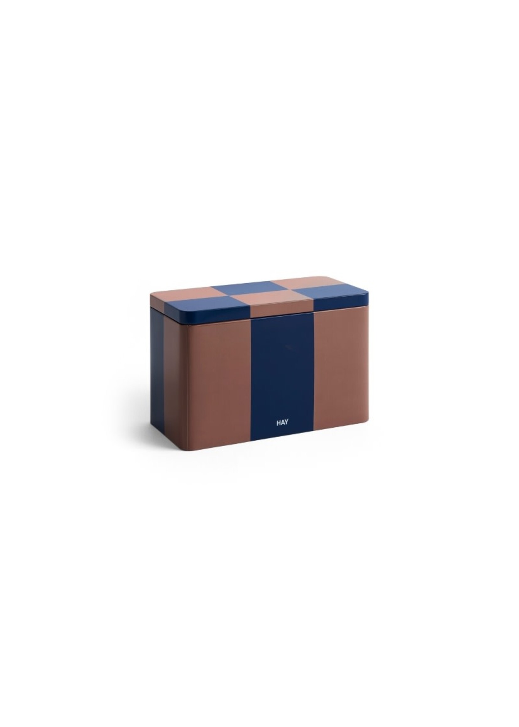 HAY Tin Container M - Brown/Midnight Blue