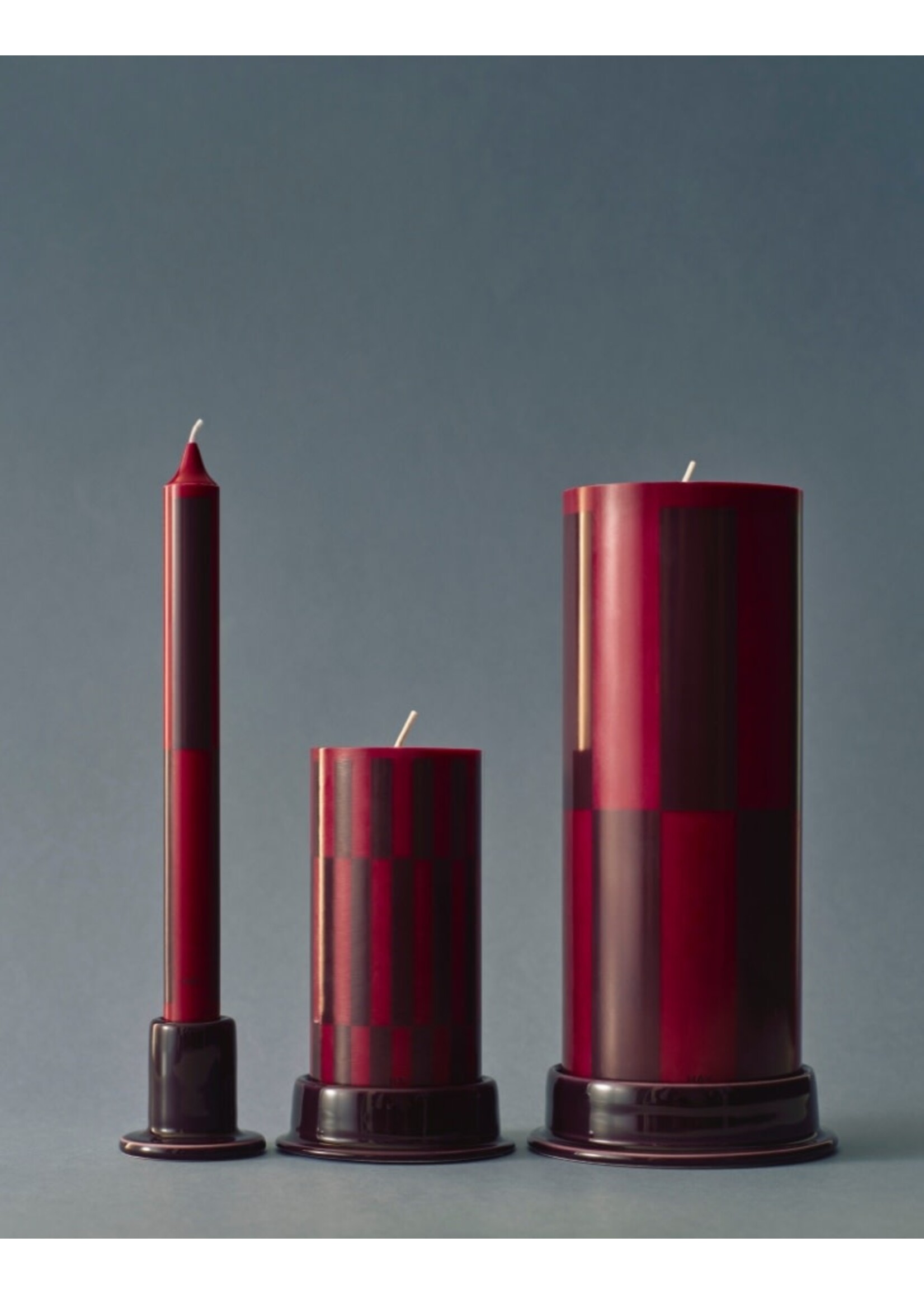 HAY Tube Candle Holder - Bordeaux