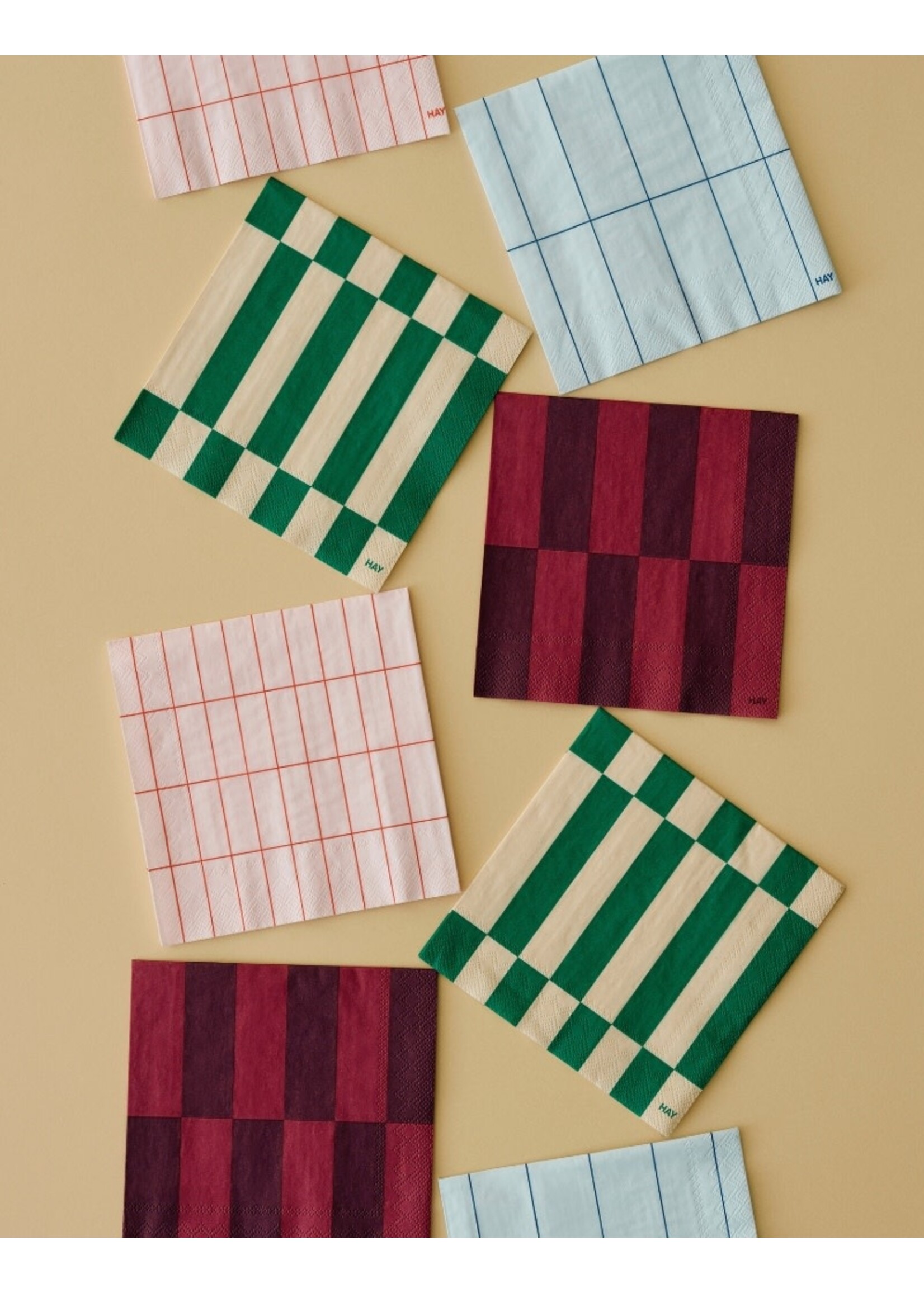 HAY Pattern Napkins Cocktail - Bordeaux/Wine