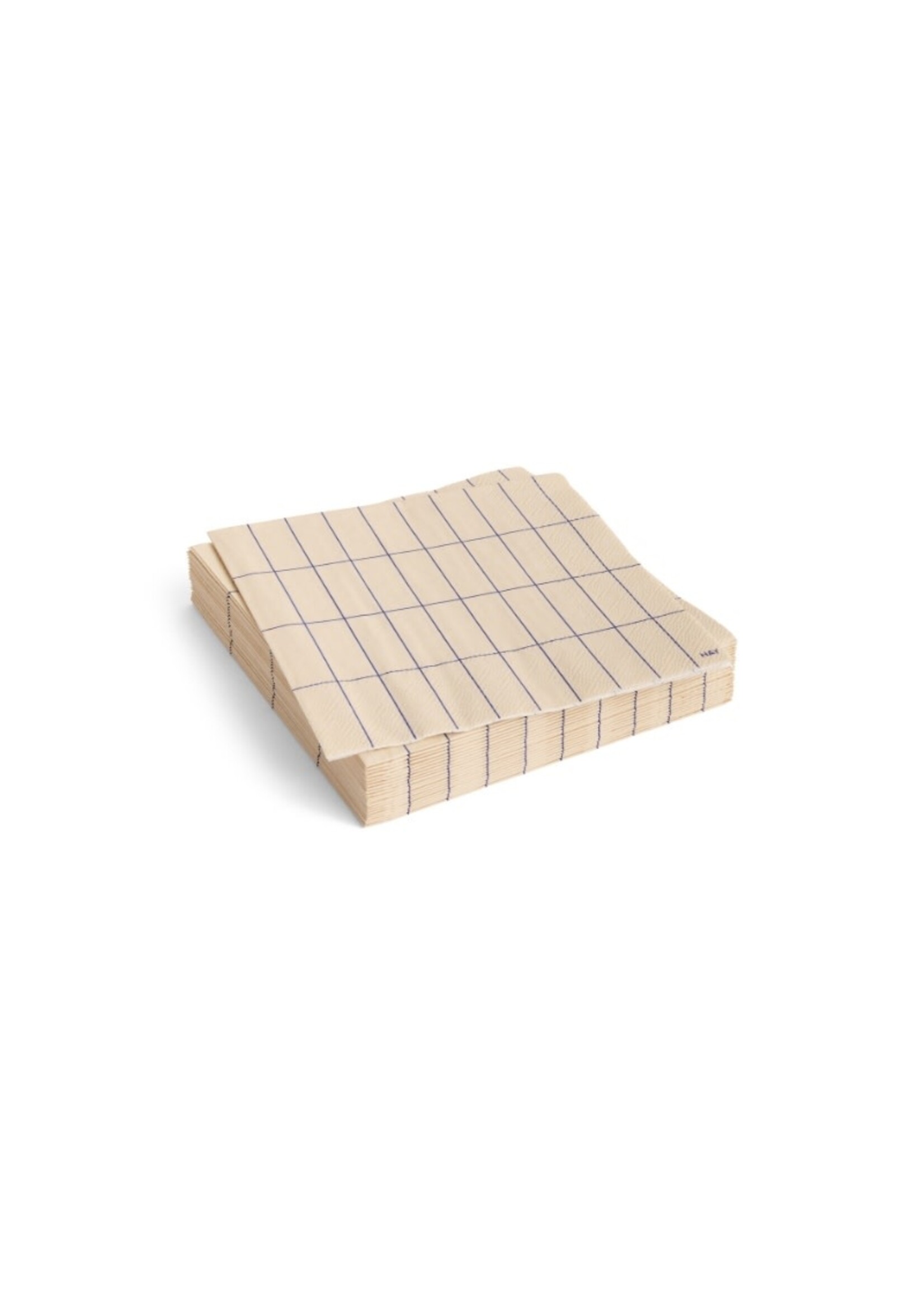 HAY Pattern Napkins Lunch - Off-White/Blue Grid