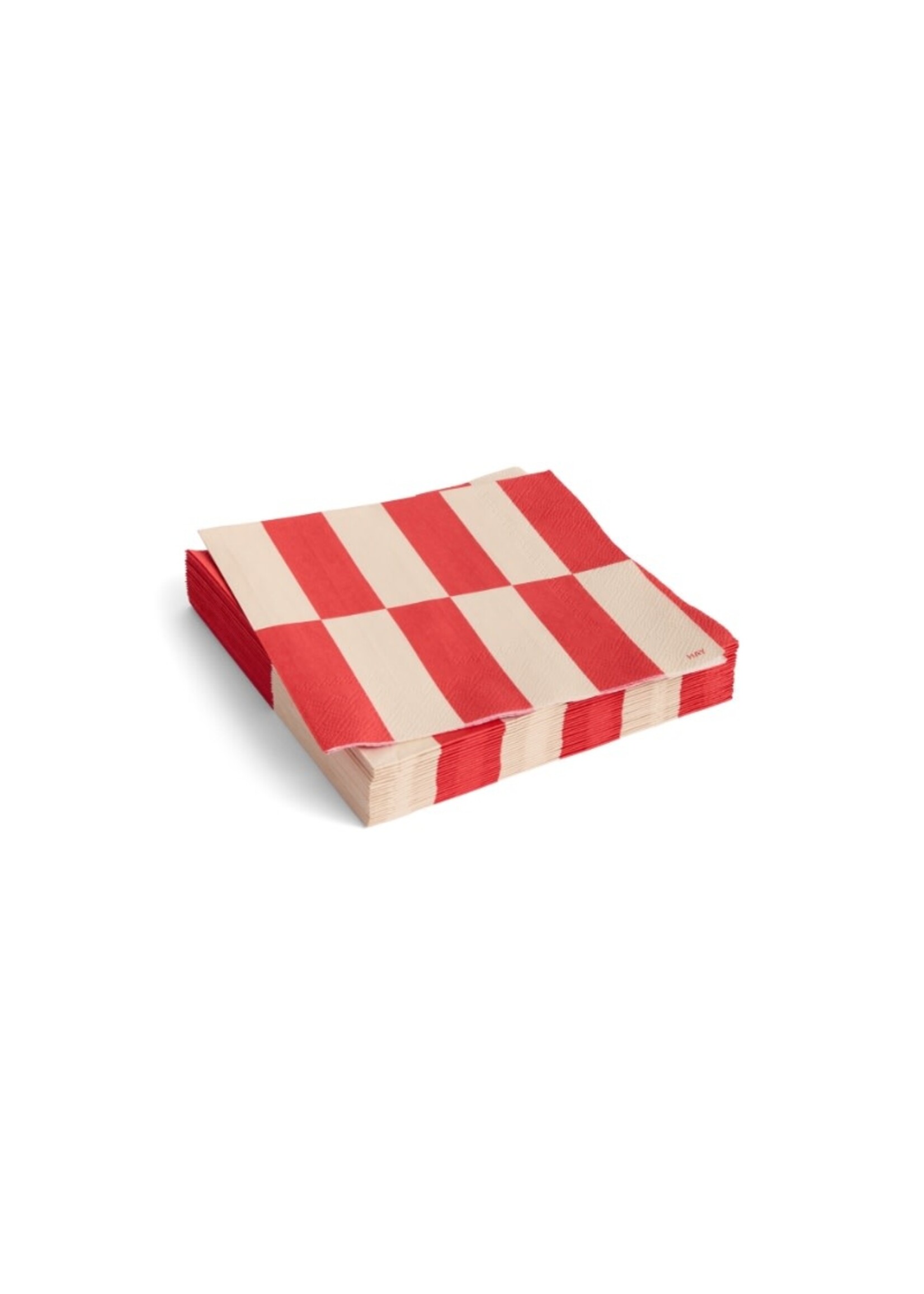 HAY Pattern Napkins Lunch - Off-White/Red
