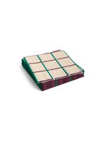 HAY Pattern Napkins Lunch - Off-White/Silver/Green