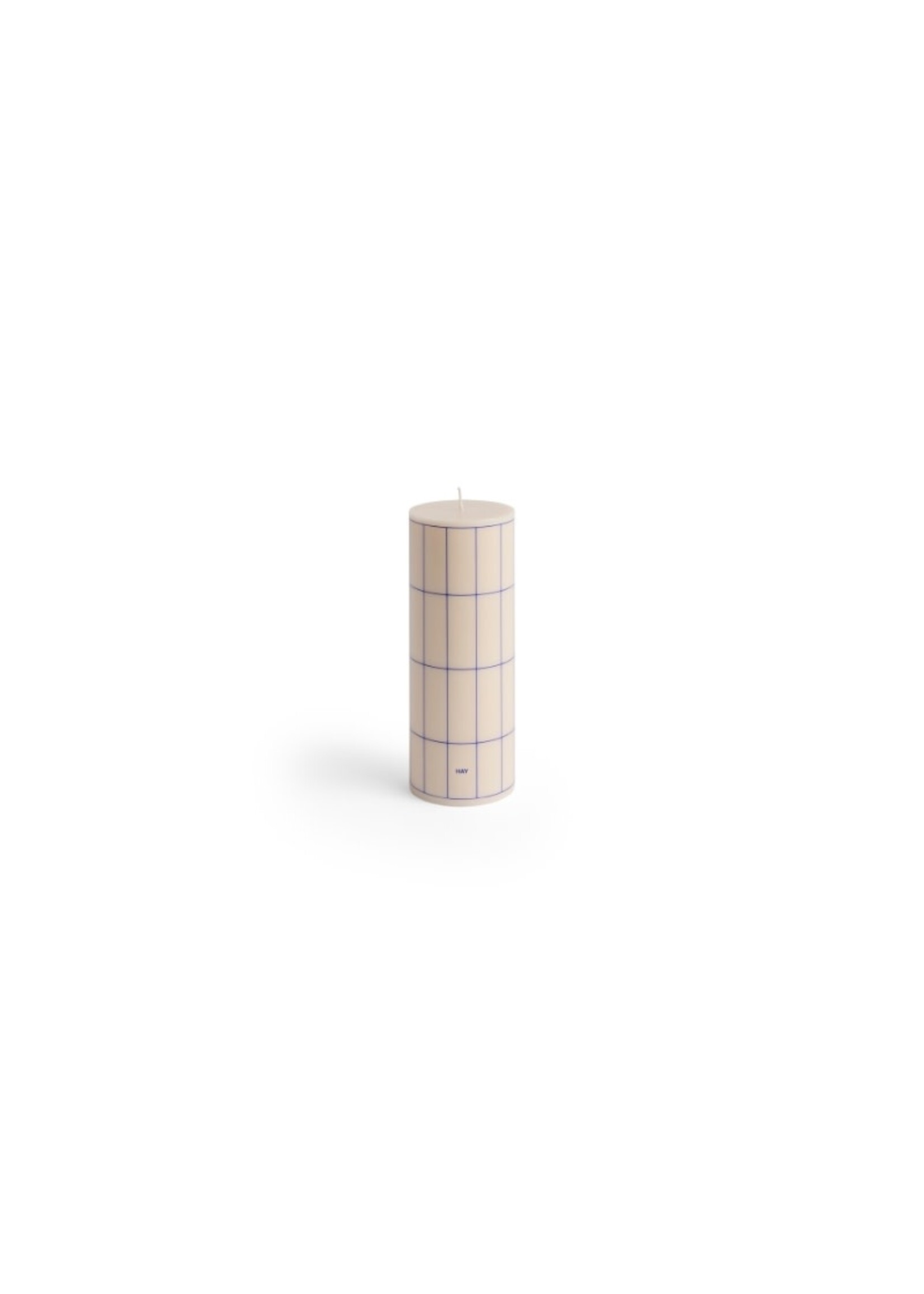 HAY Column Candle M - Off-White/Blue Grid Check