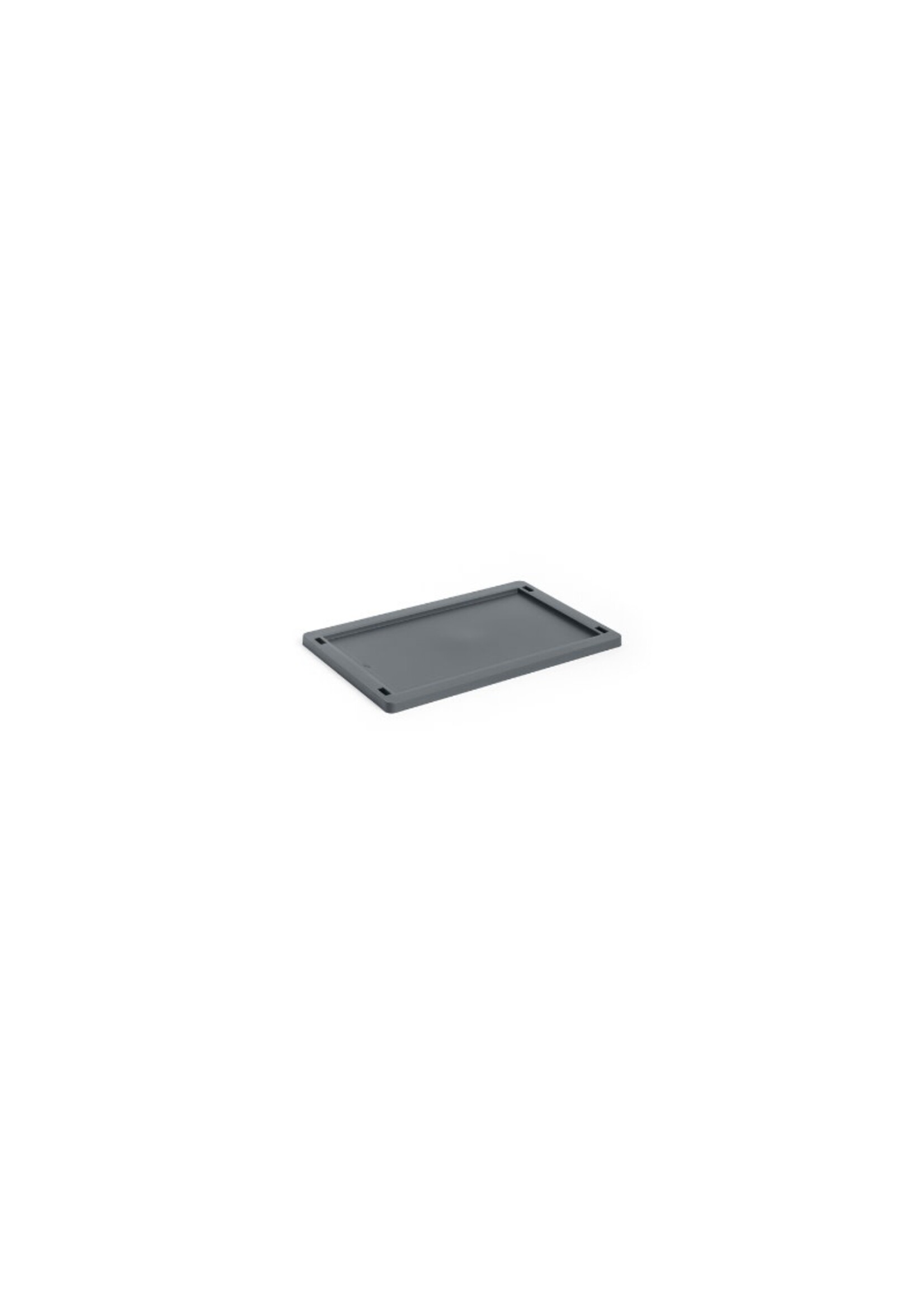 HAY Colour Crate Lid Plastic S - Charcoal