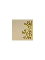 YETT Quote tegeltje - do more of what makes you happy - creme/goud