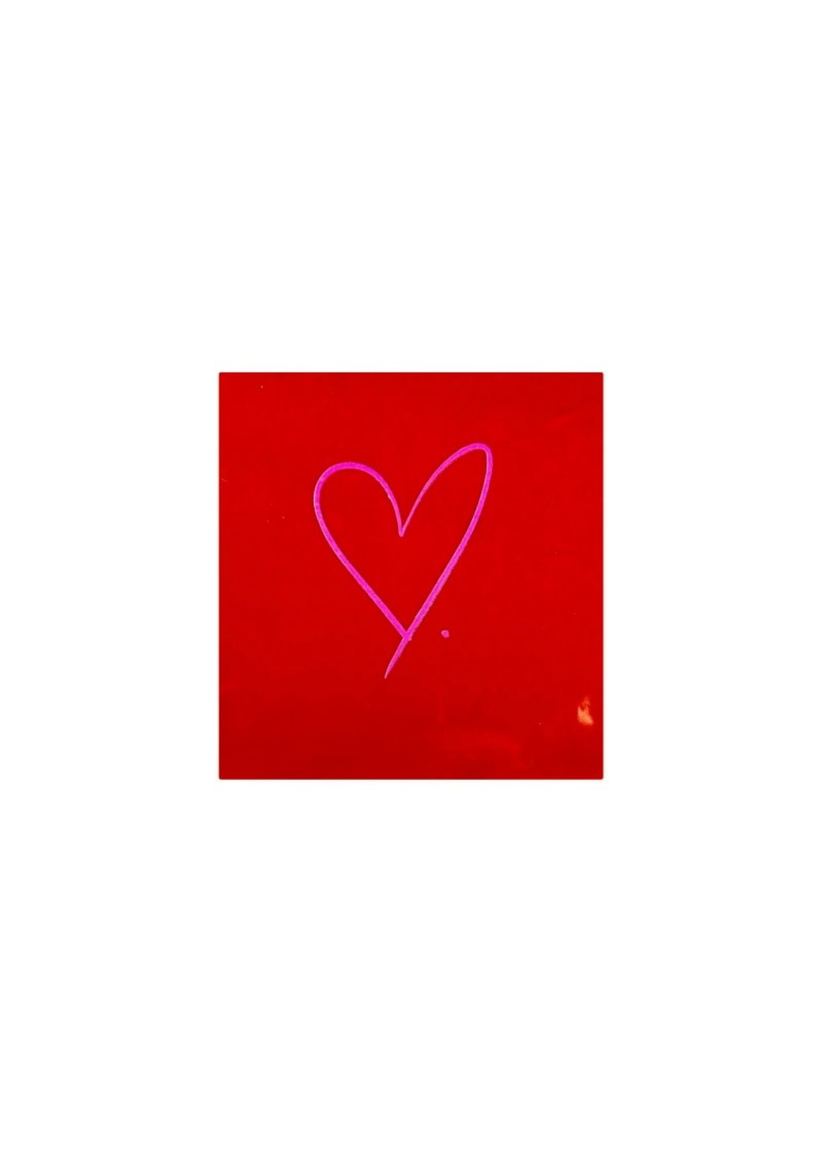 YETT Quote tegeltje - hartje - rood/roze