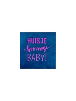 YETT Quote tegeltje - huisje, boompje, baby - blauw/roze