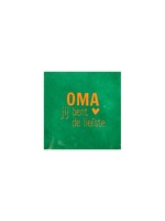 YETT Quote tegeltje - oma, jij bent de liefste - groen/oranje