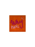 YETT Quote tegeltje - why not - oranje/roze