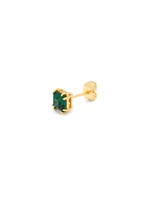 LULU Copenhagen Gala Crystal Bling Oorstud - Emerald/Gold
