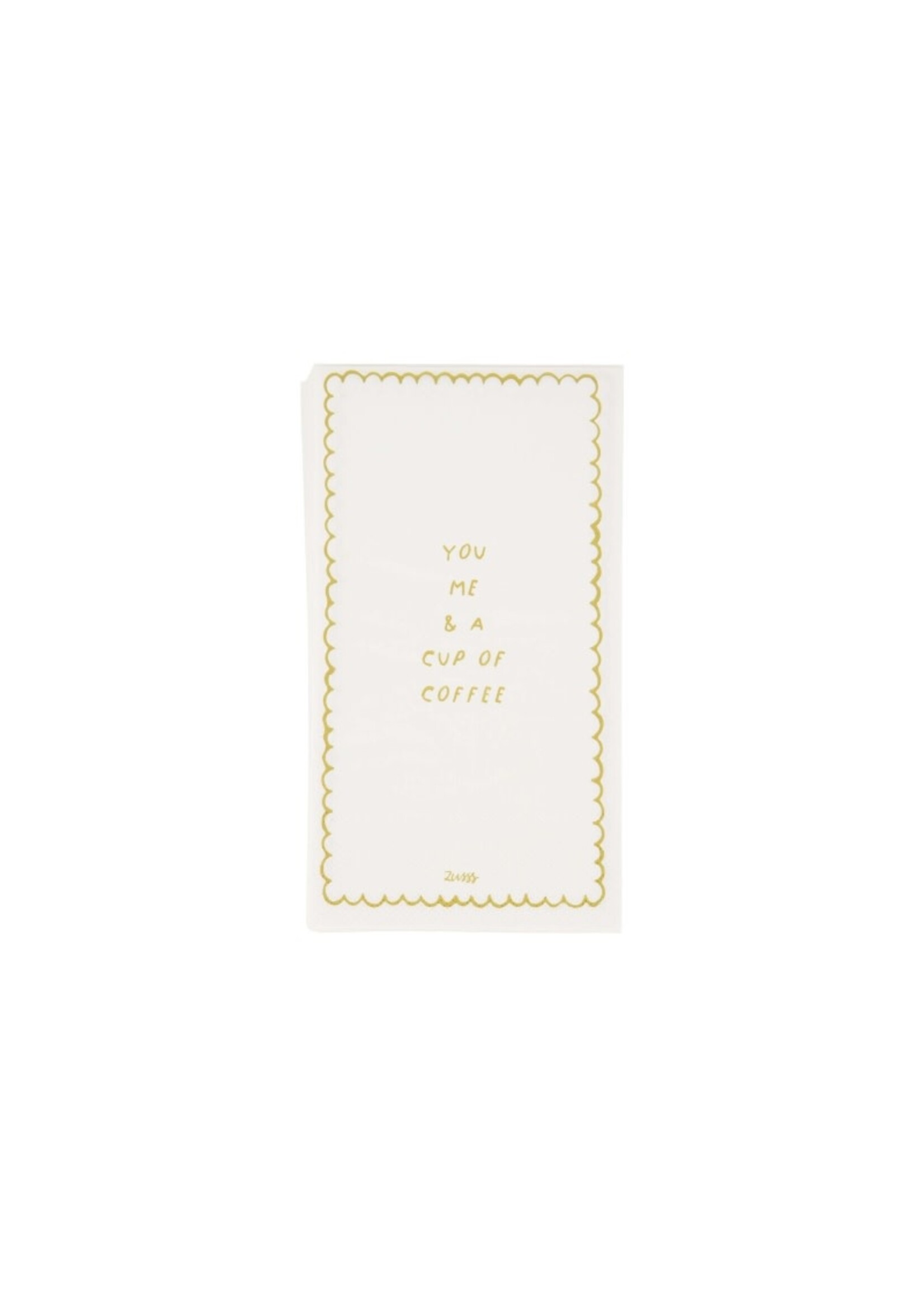 Zusss servetten 11x20cm - you me & a cup of tea/coffee