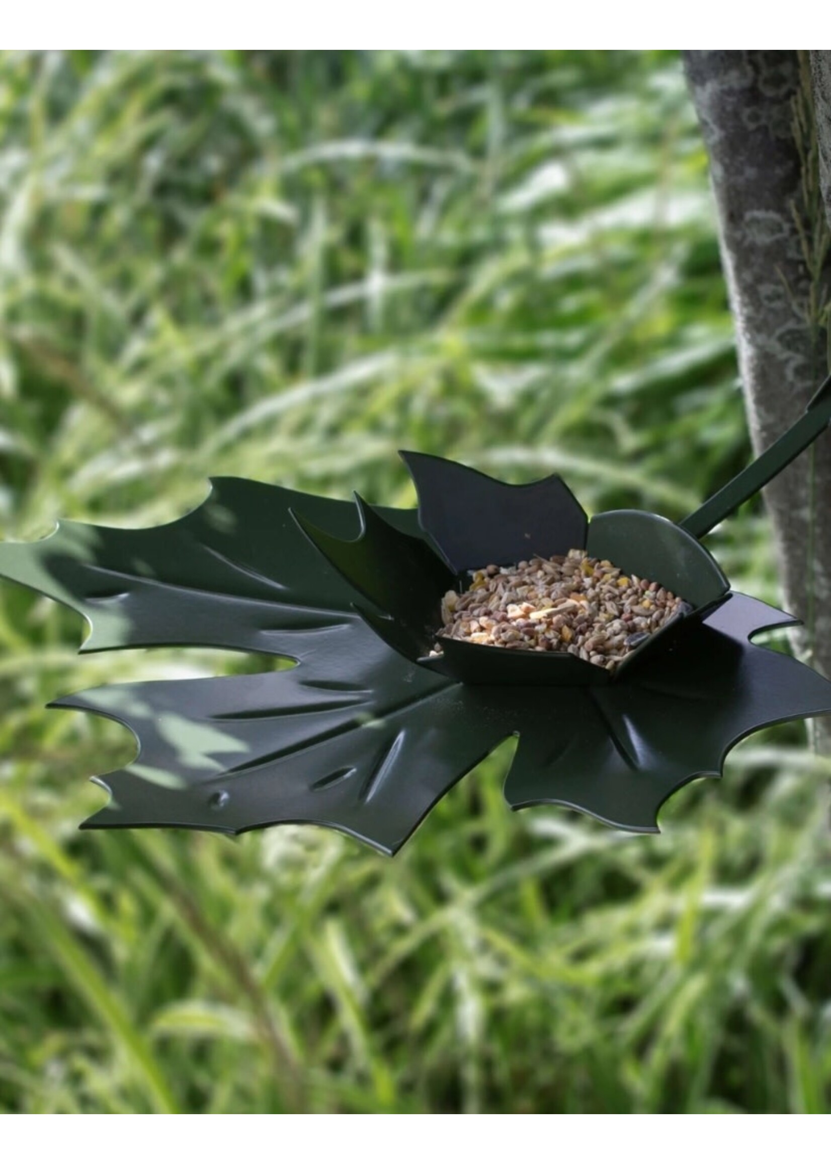 Heeej Leaf Me - wand vogelvoederschaal - groen