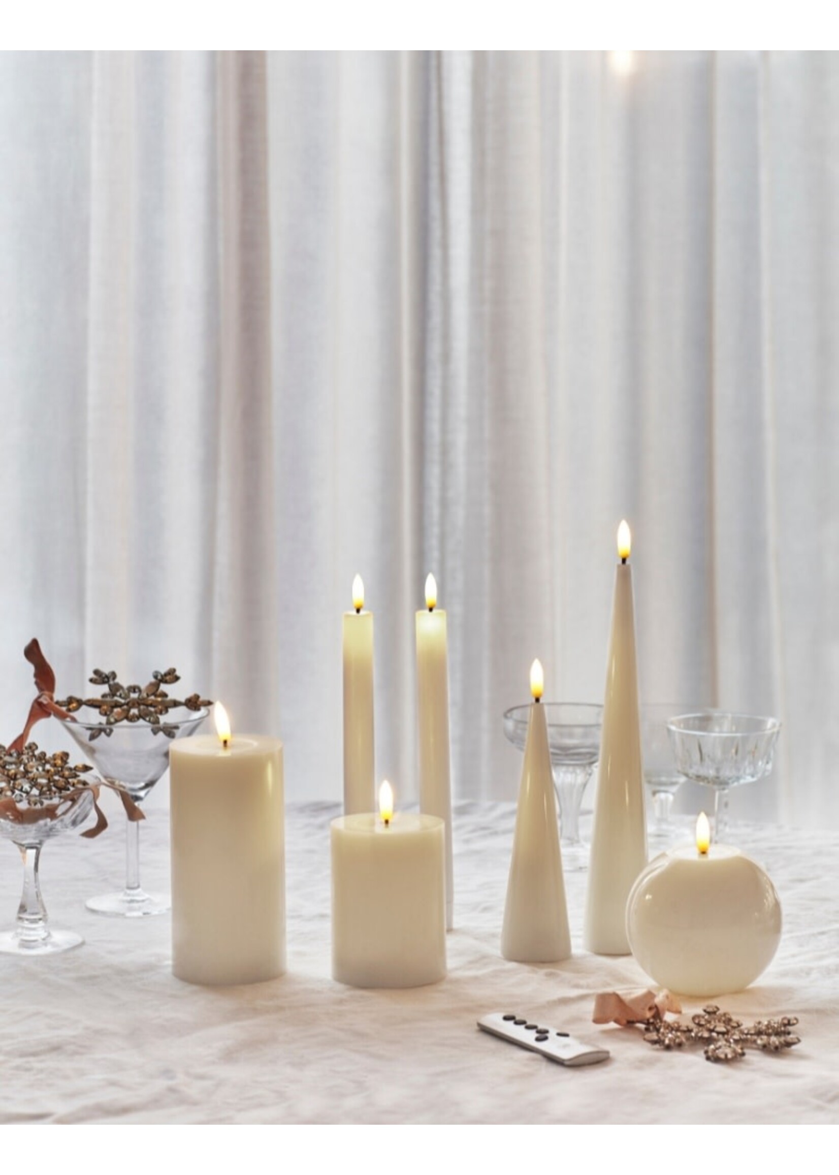 Sirius Sille LED kaars lak Ø10, H9 - Ivory