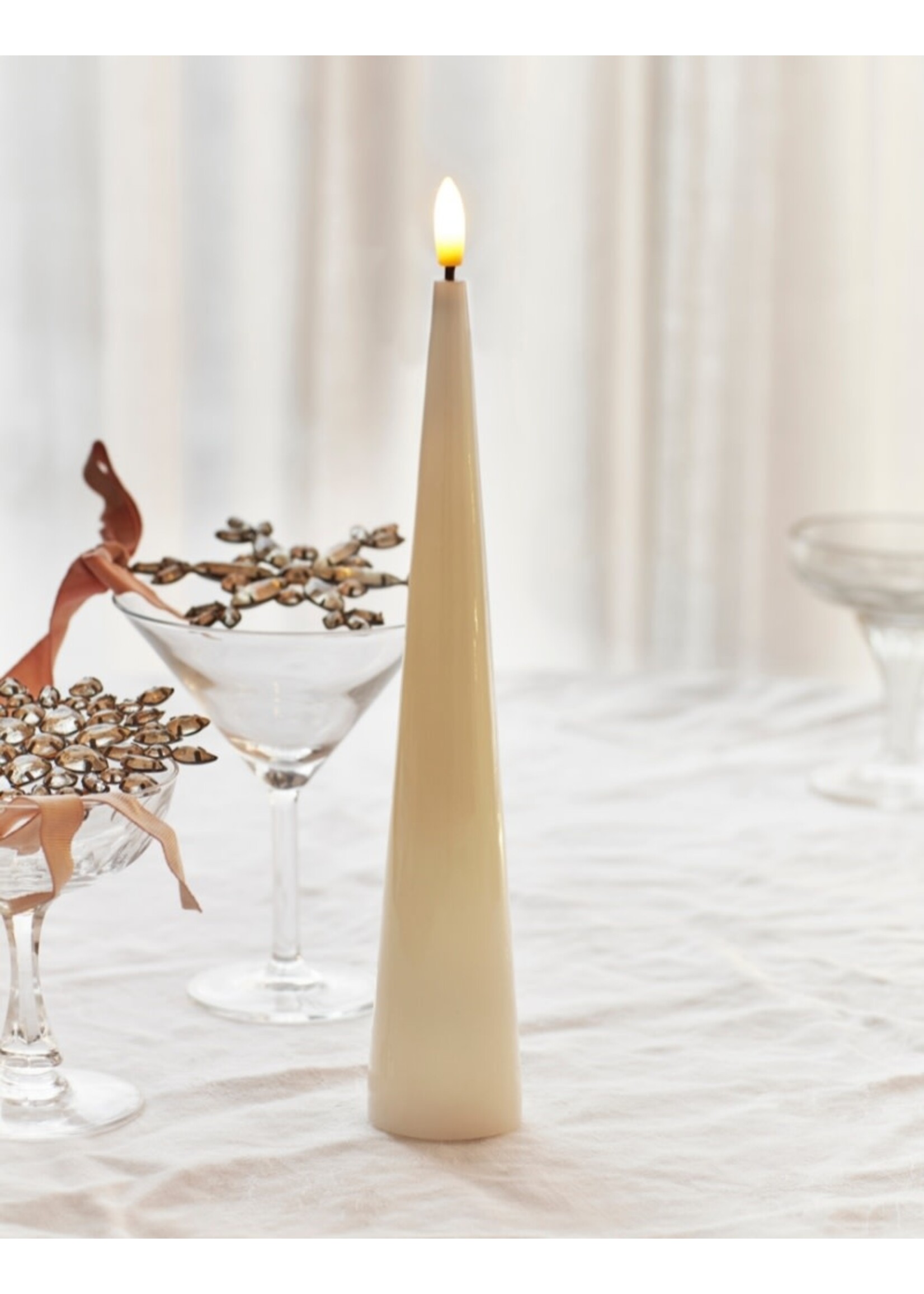 Sirius Sille LED kaars conical lak H26 - Ivory