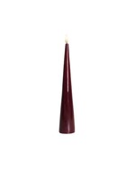 Sirius Sille LED kaars conical lak H26 - Bordeaux