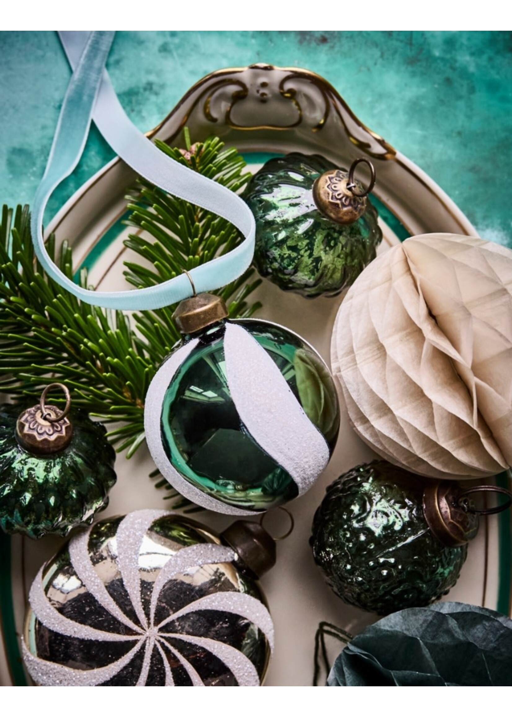 House Doctor Twister Christmas Ornament - Green