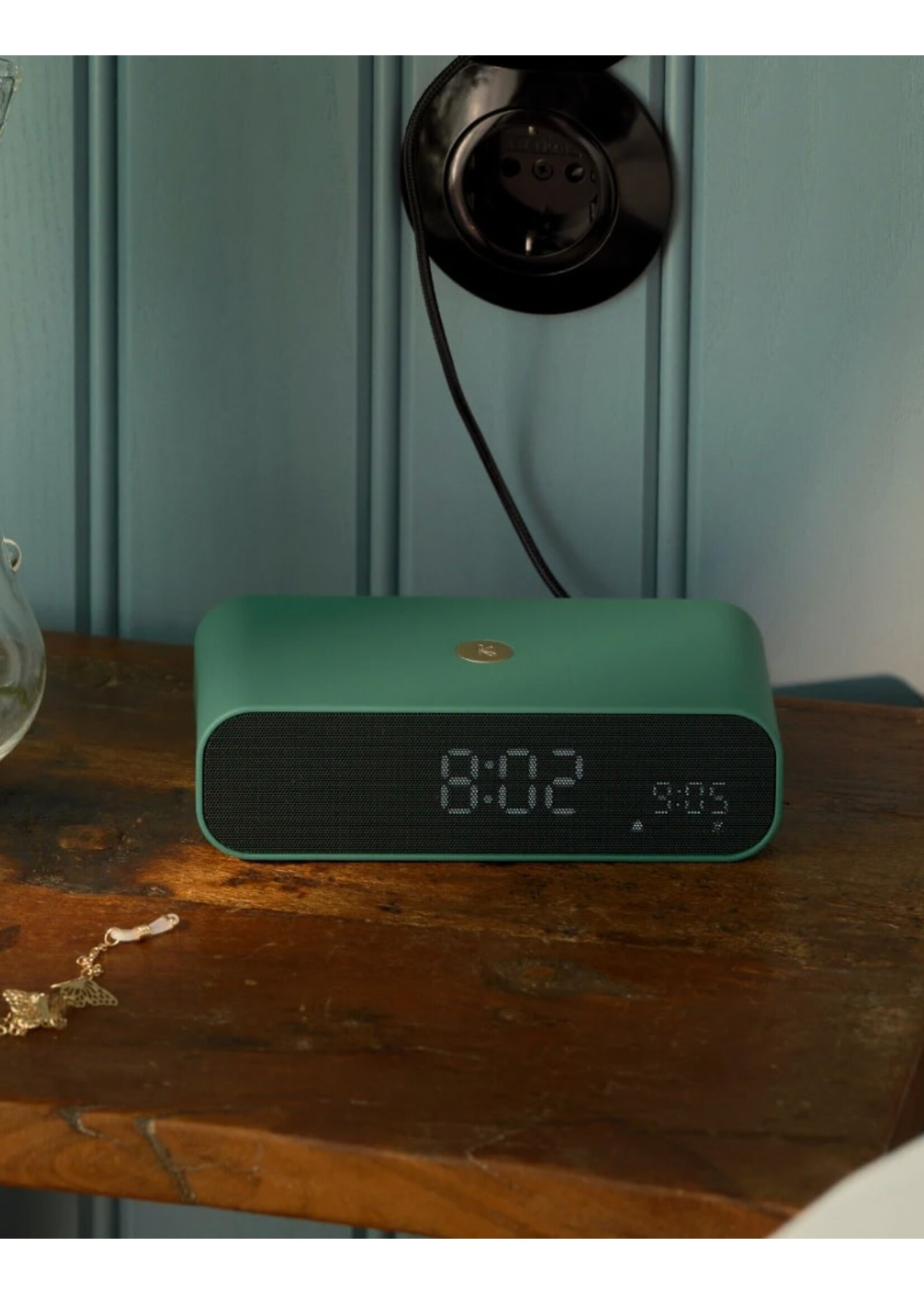Kreafunk Wakie wekker + bluetooth speaker - nordic groen