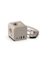 Kreafunk Ampie Wired - Multi-socket Power Station - Ivory Sand