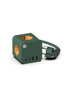 Kreafunk Ampie Wired - Multi-socket Power Station - Nordic Green