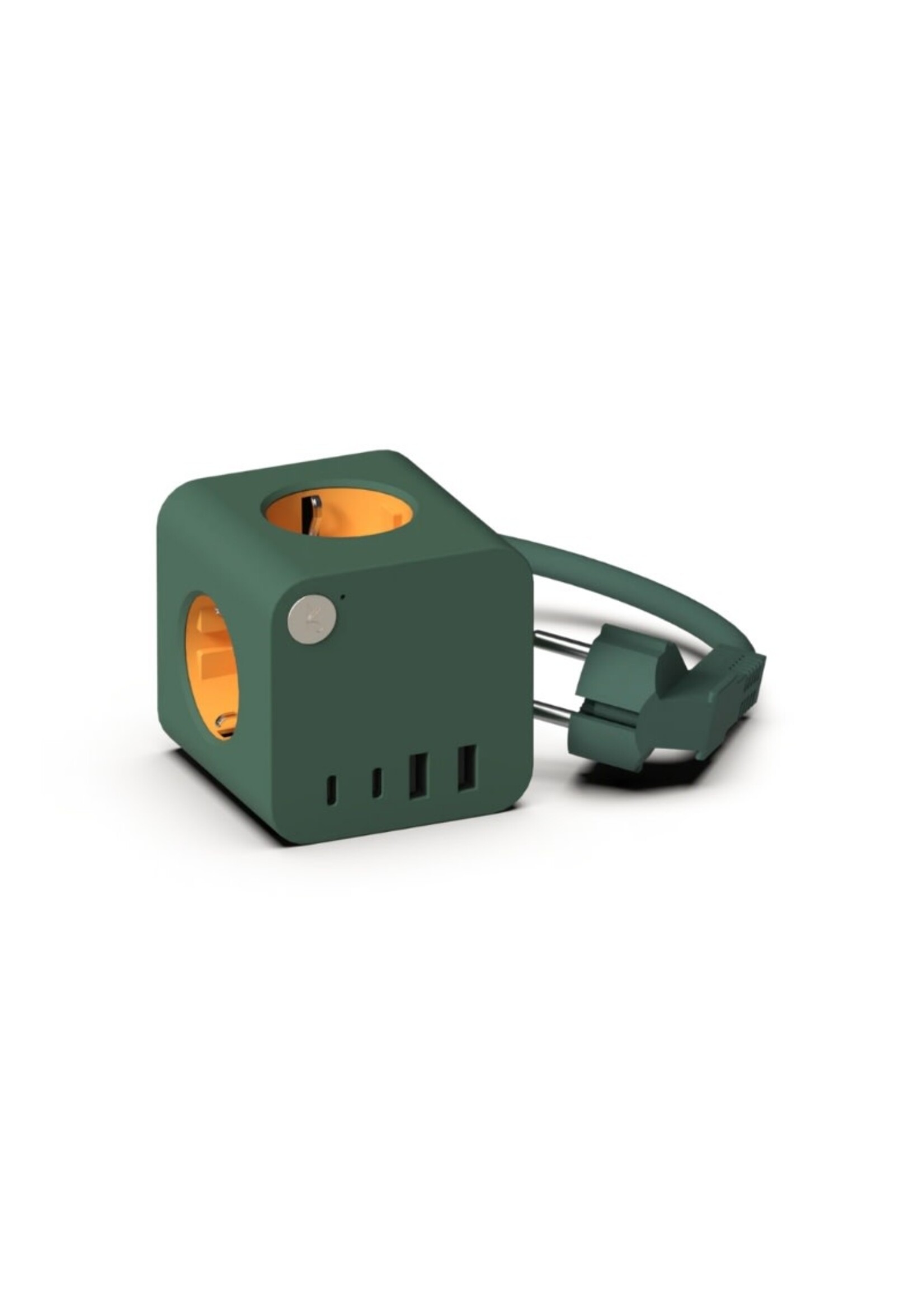 Kreafunk Ampie Wired - Multi-socket Power Station - Nordic Green