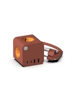 Kreafunk Ampie Wired - Multi-socket Power Station - Terracotta