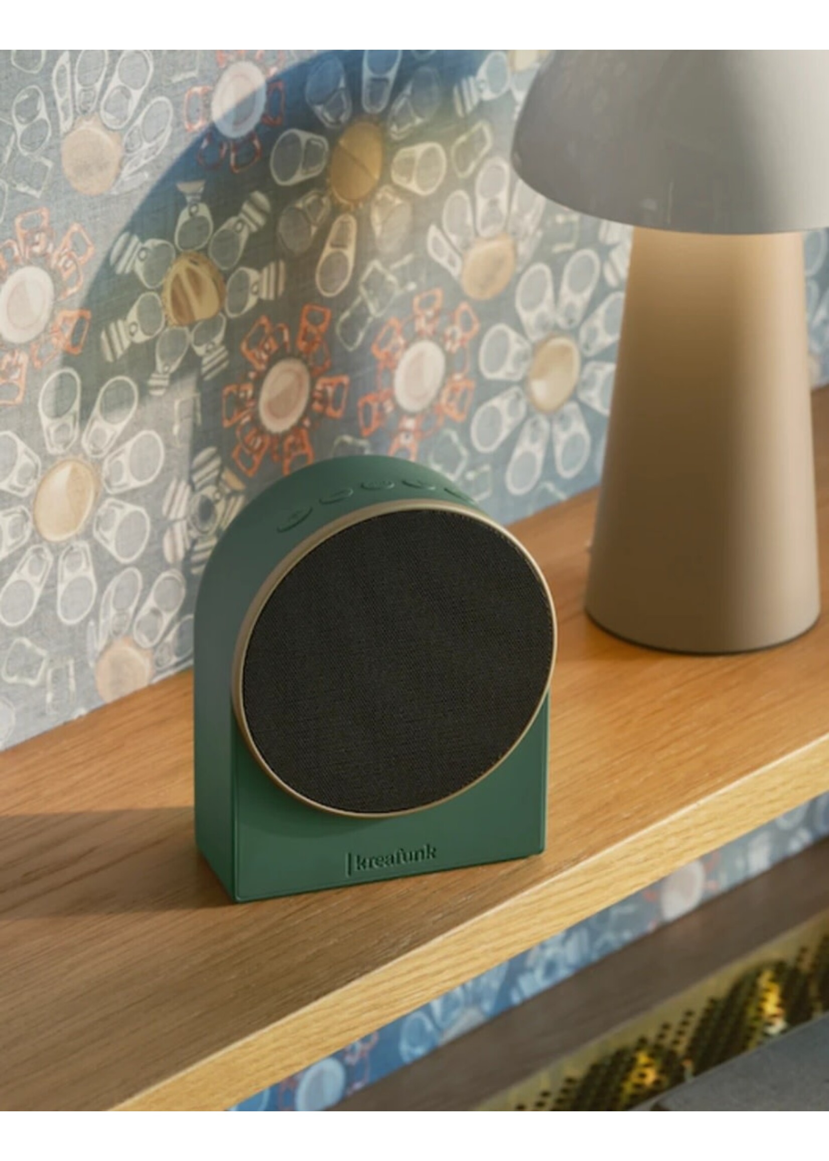 Kreafunk Ivy wekker + bluetooth speaker - nordic groen