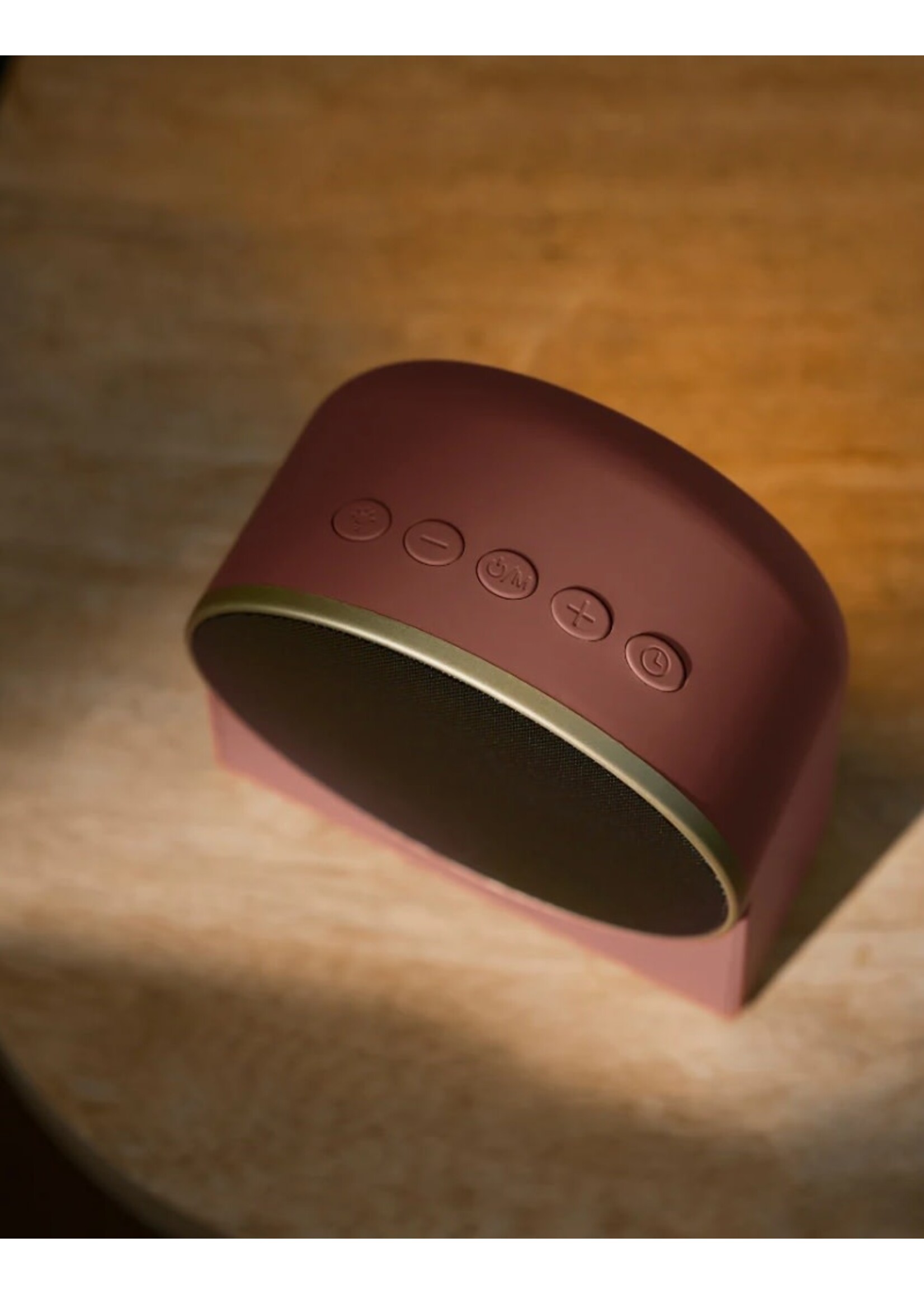Kreafunk Ivy wekker + bluetooth speaker - terracotta