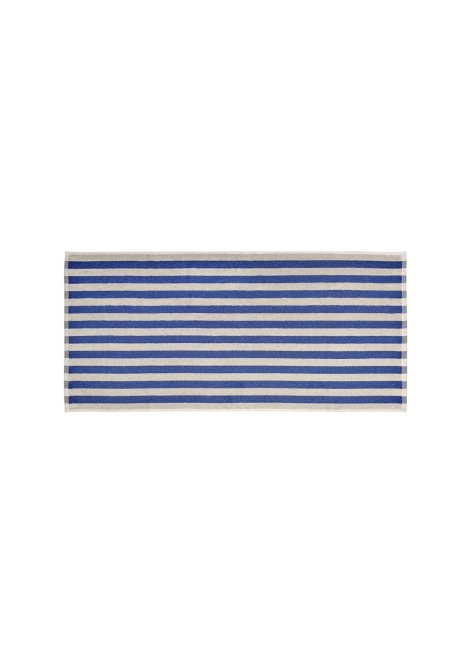 Blomus Arto Hand Towel - Thick Stripe - Moonbeam/Mazarine Blue
