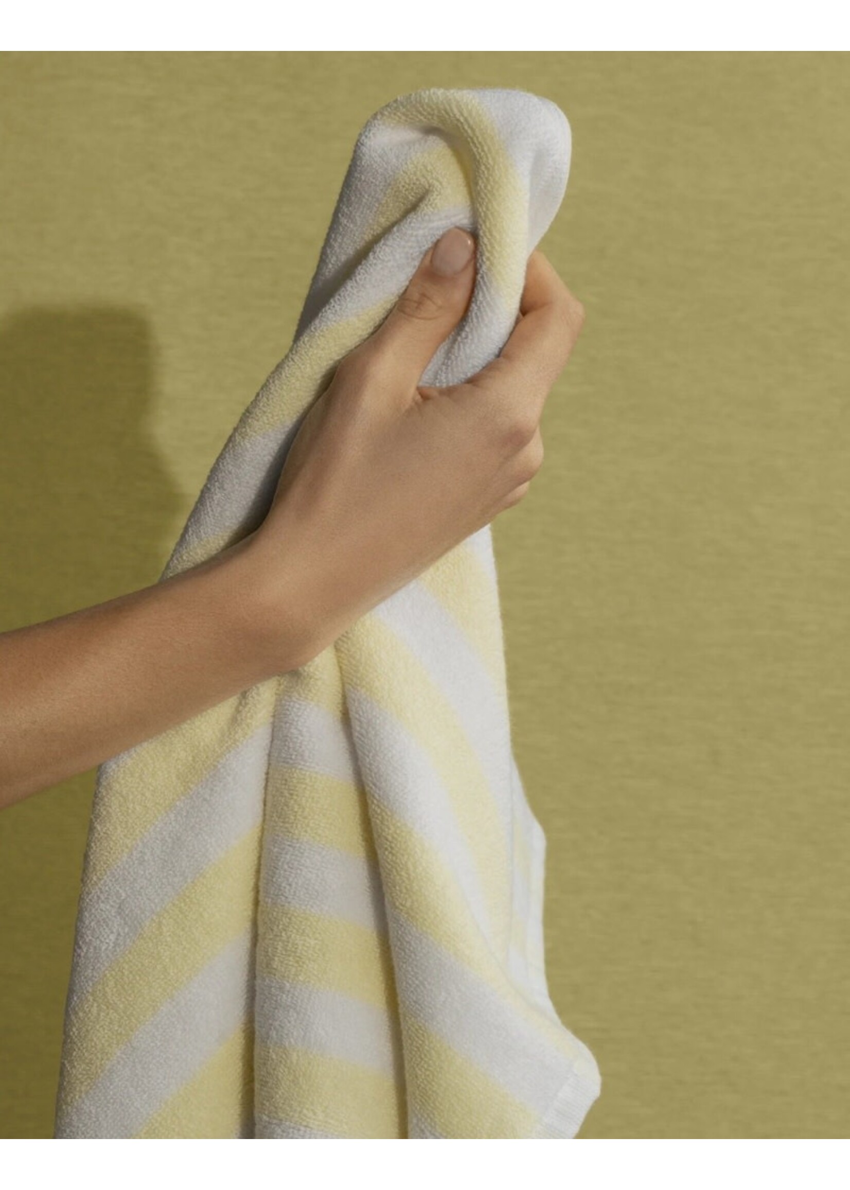 Blomus Arto Hand Towel - Thick Stripe - White/Transparent Yellow