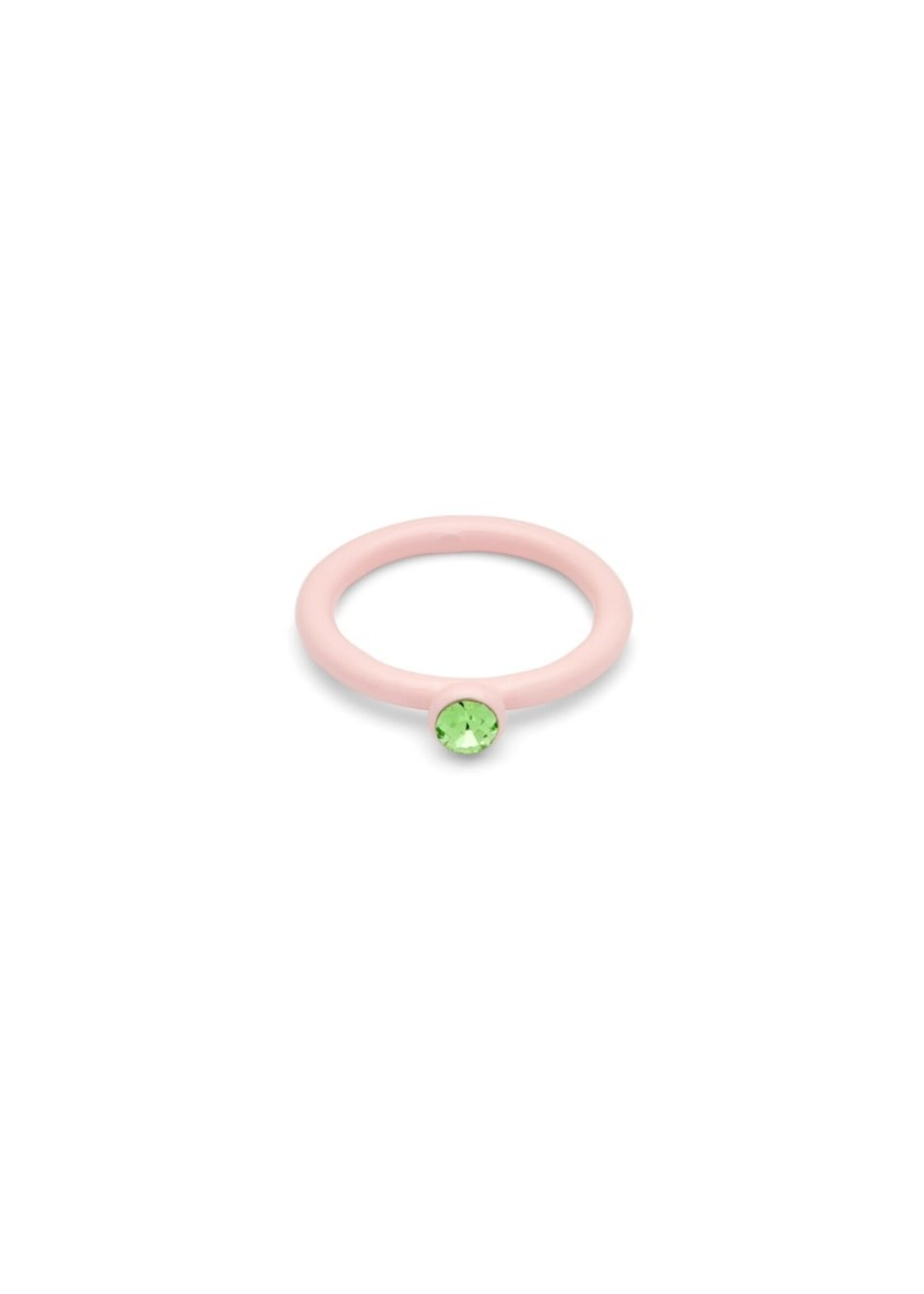 LULU Copenhagen Color Ring Crystal - Silk Light Pink - 55