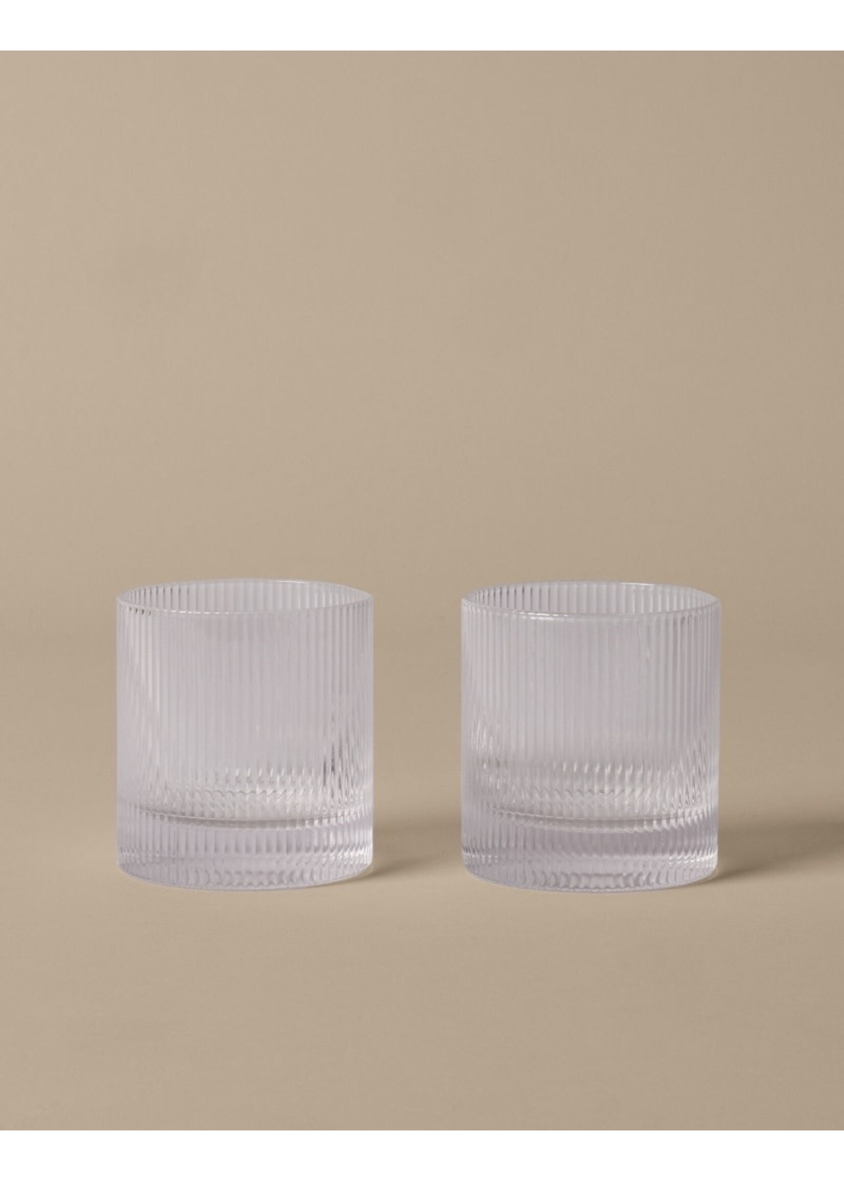 Ferm Living Ripple Tumbler Glasses - Set of 2 - Clear