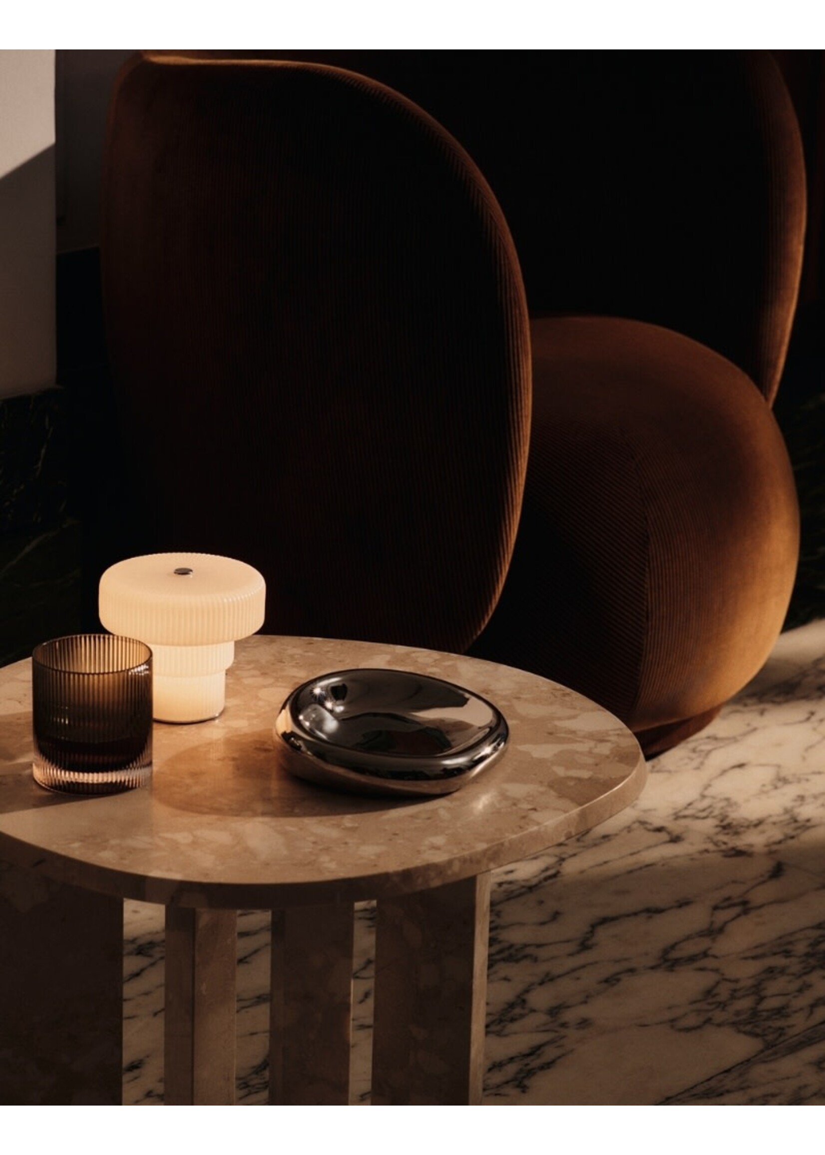 Ferm Living Ripple Tumbler Glasses - Set of 2 - Smoked Grey