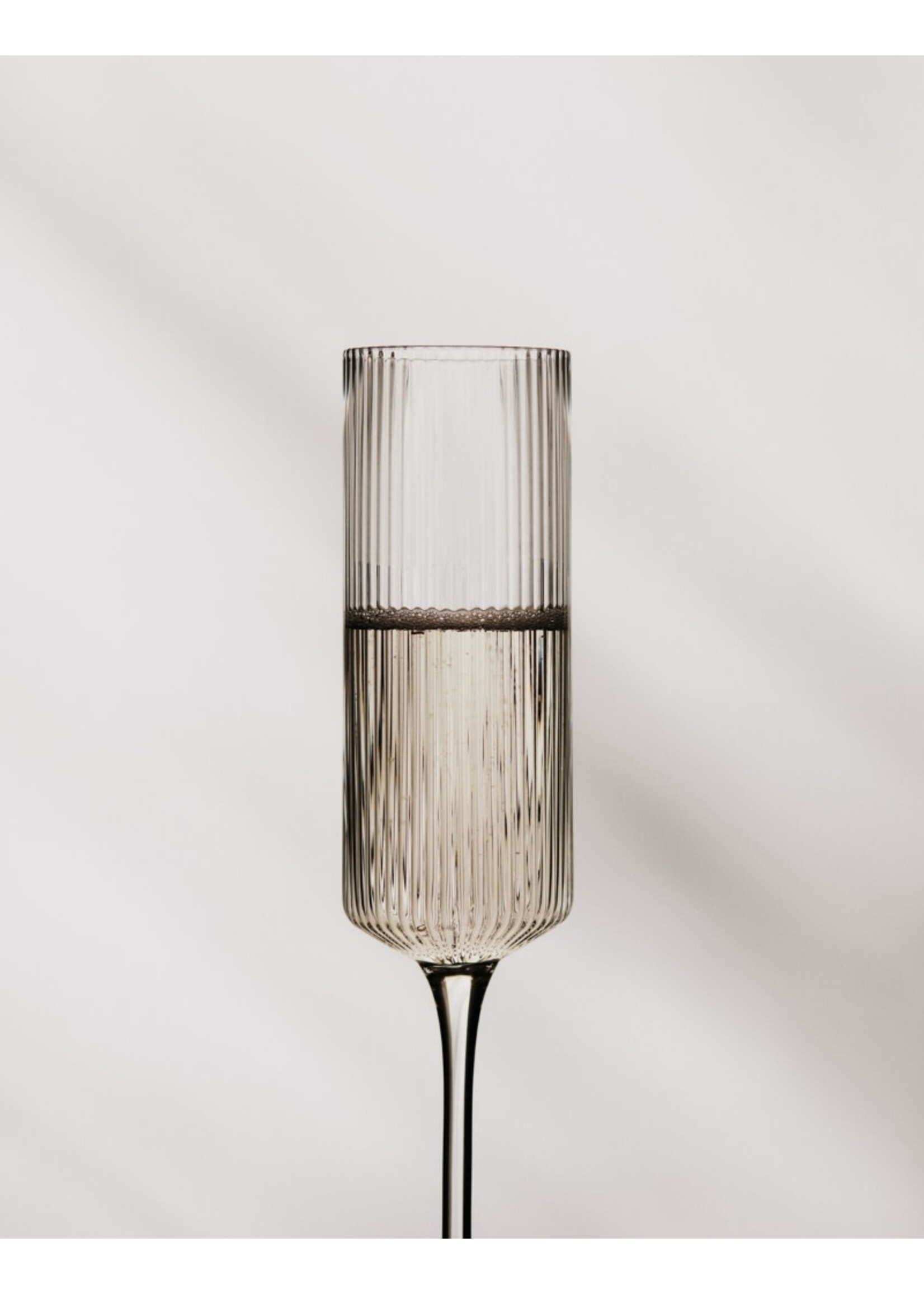 Ferm Living Ripple Champagne Flutes - Set of 2 - Clear