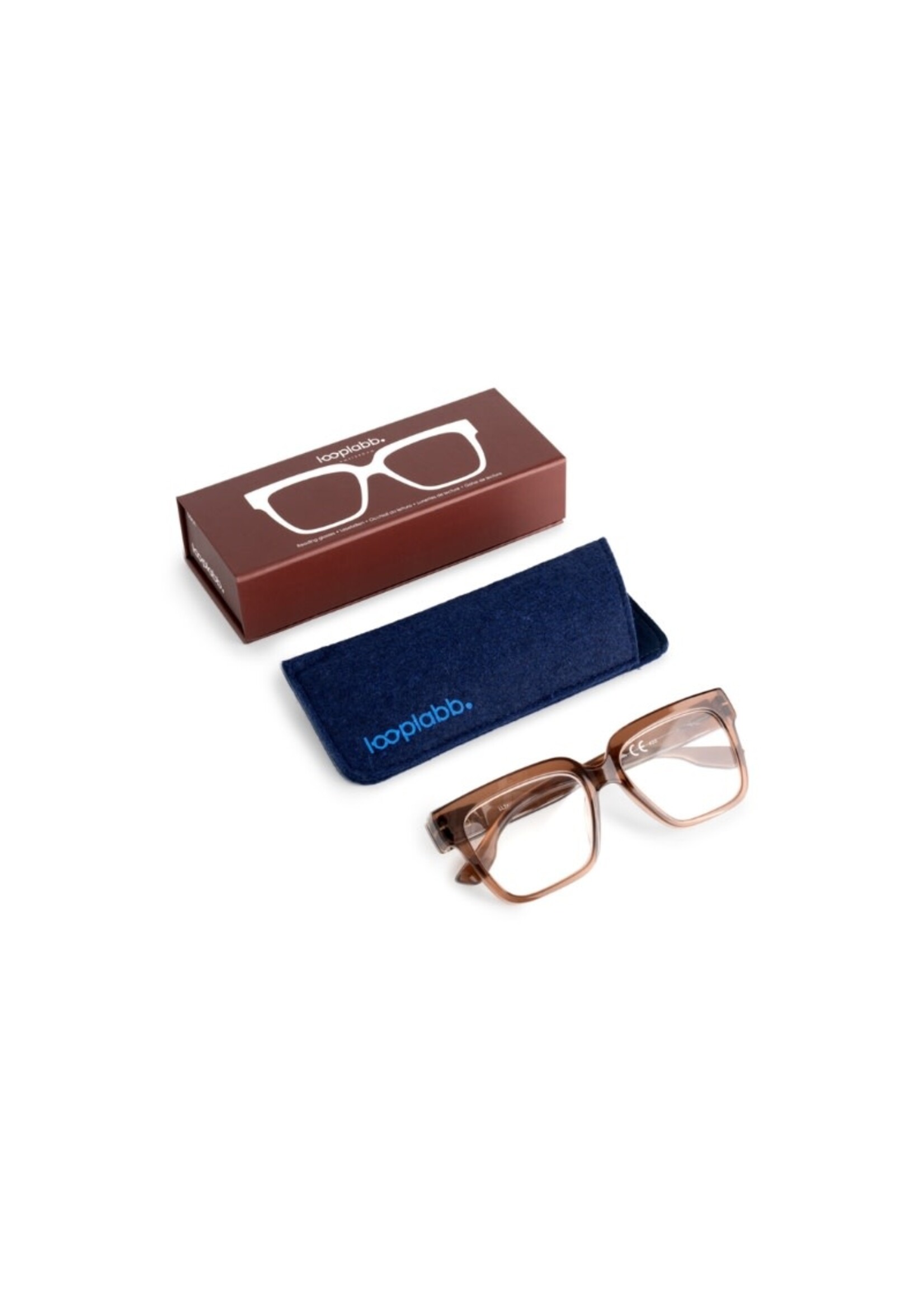 Looplabb Max leesbril - hazel - +2,5