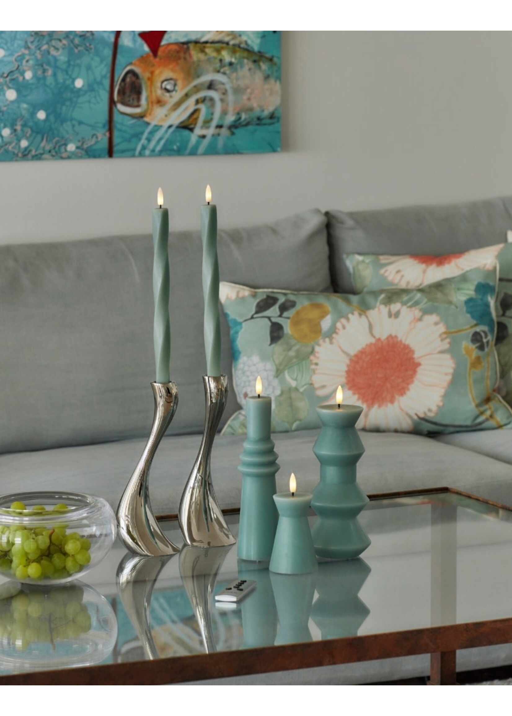 Sirius NS Sille Twist LED kaarsen set H26 - Sandy Green