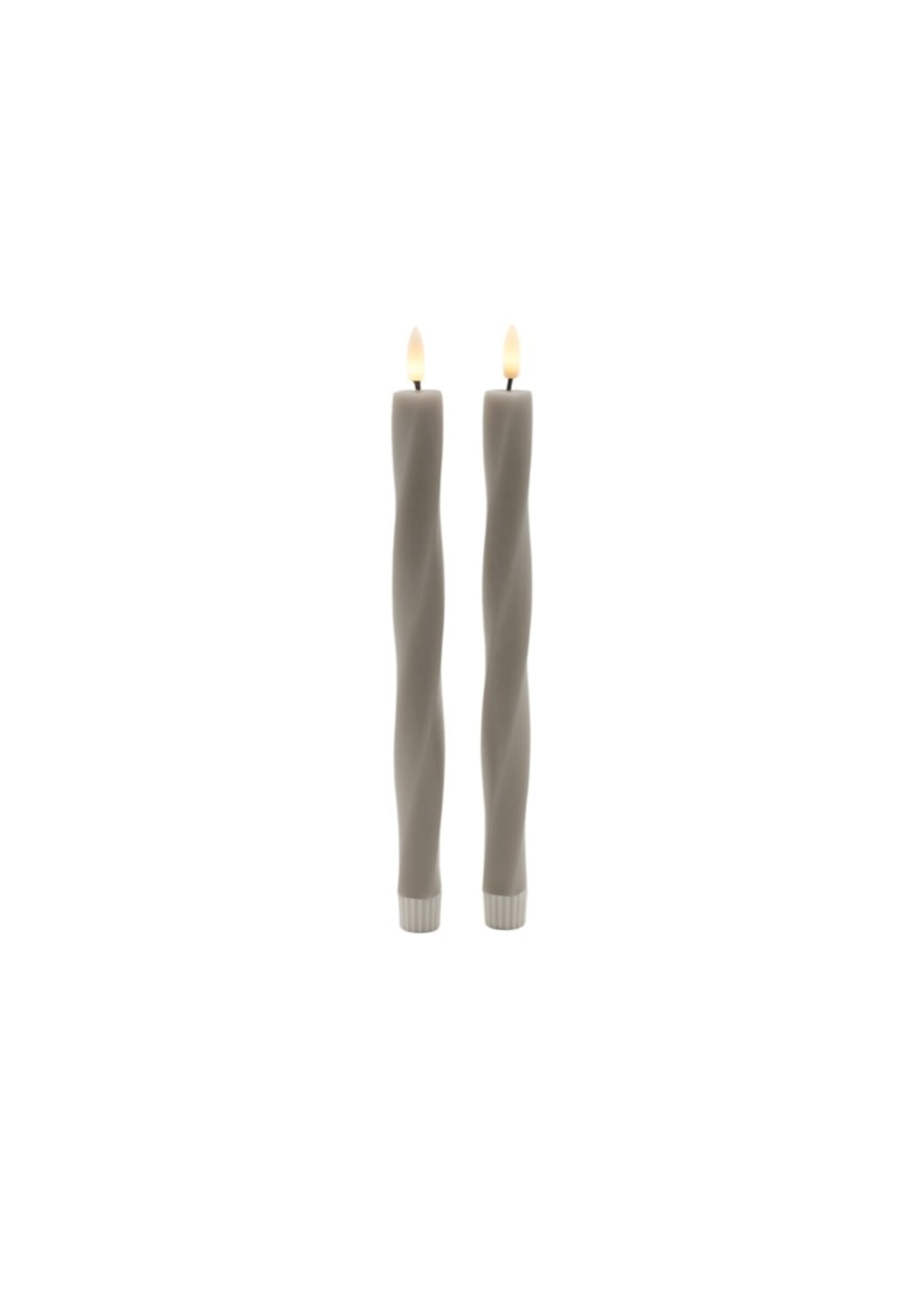 Sirius NS Sille Twist LED kaarsen set H26 - Warm Gray