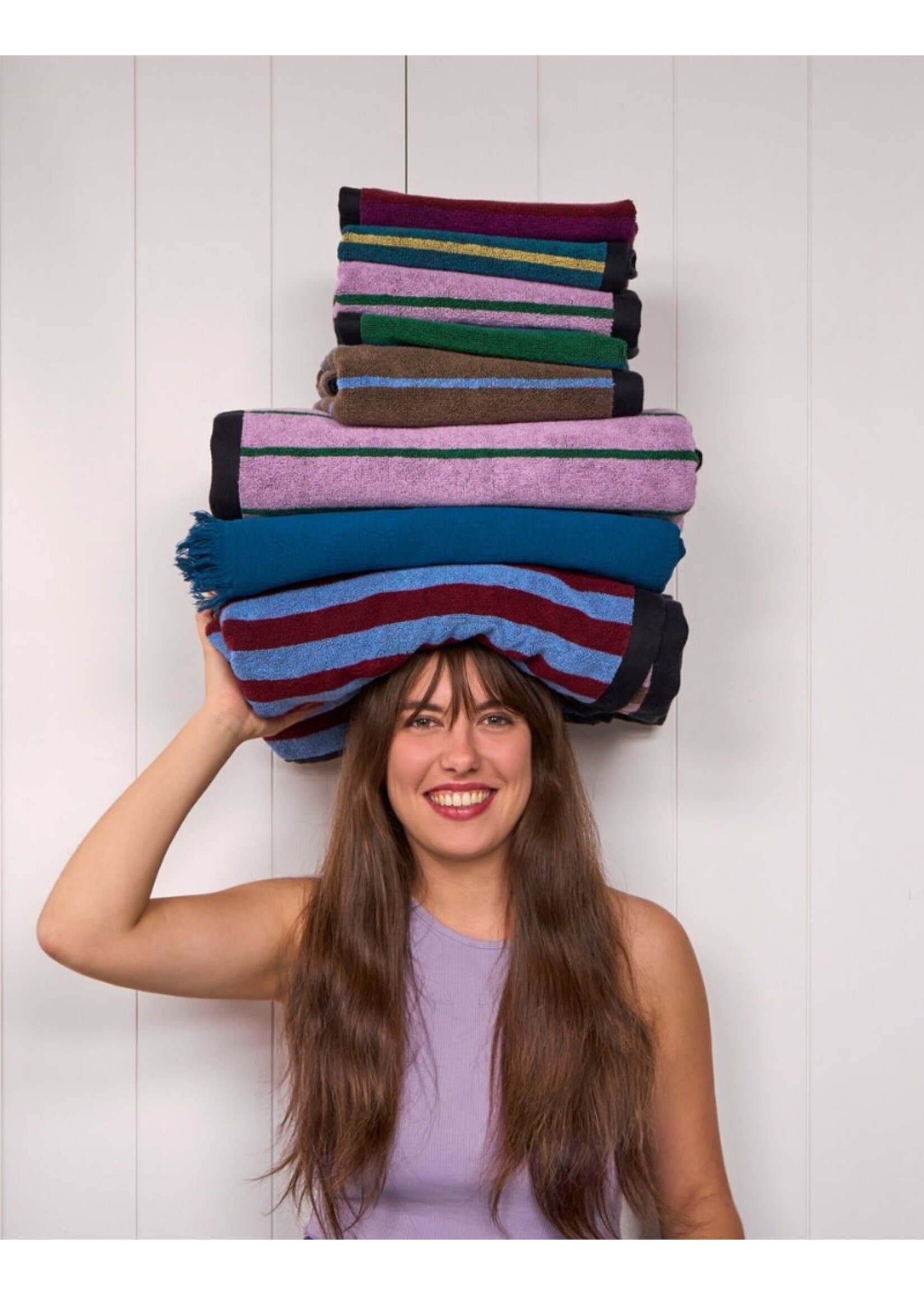 La cerise sur le gâteau Charly handdoek 100x160 - Lilas