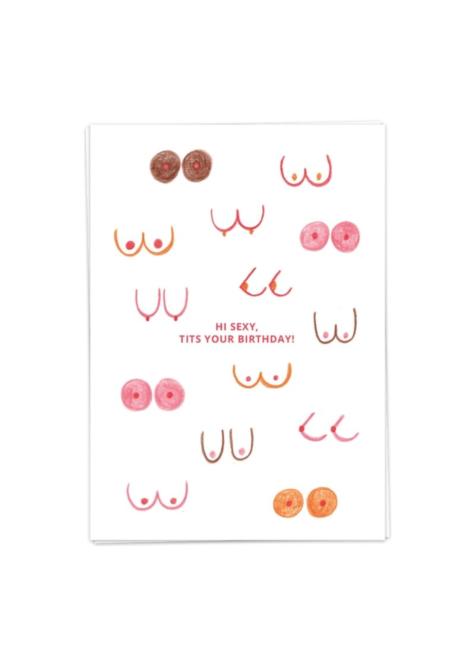 Kaart Blanche KB Titty Birthday