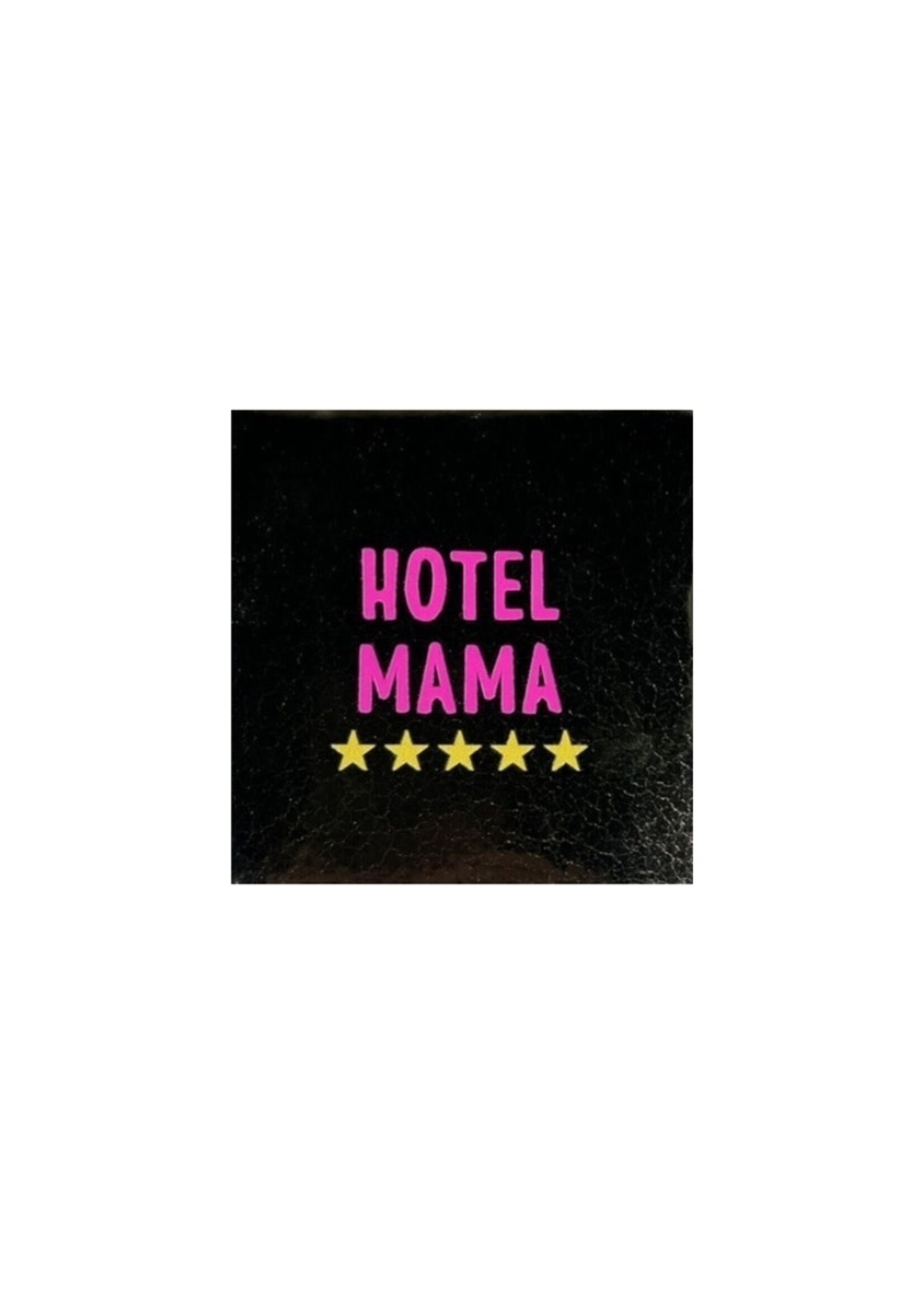 YETT Quote tegeltje - hotel mama - goud/roze